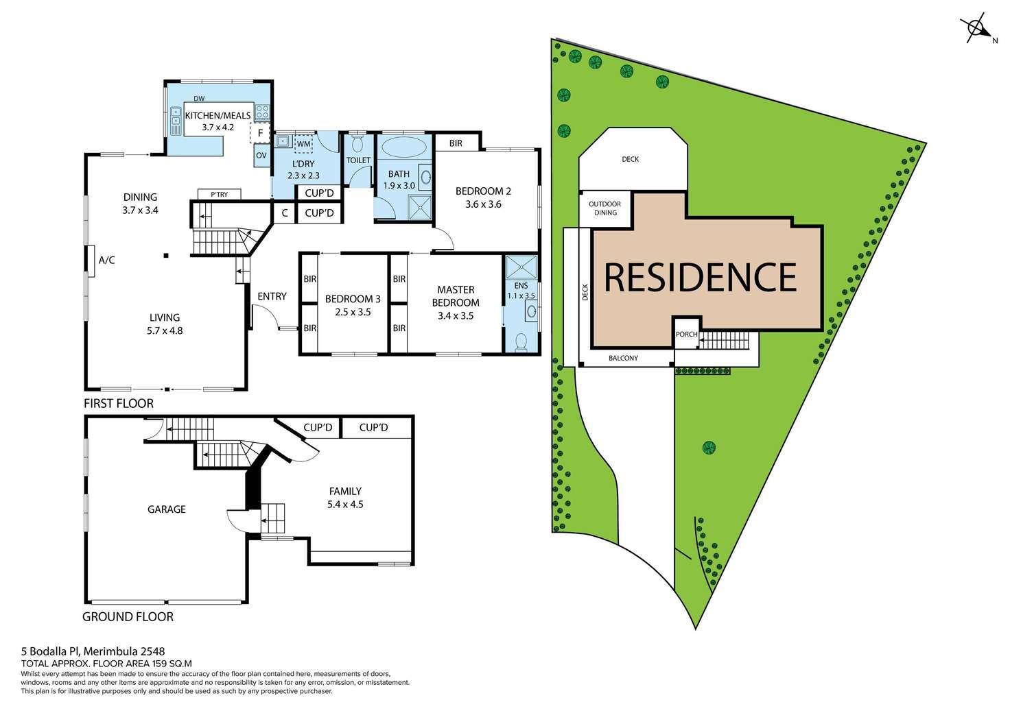 Floorplan of Homely house listing, 5 Bodalla Place, Merimbula NSW 2548