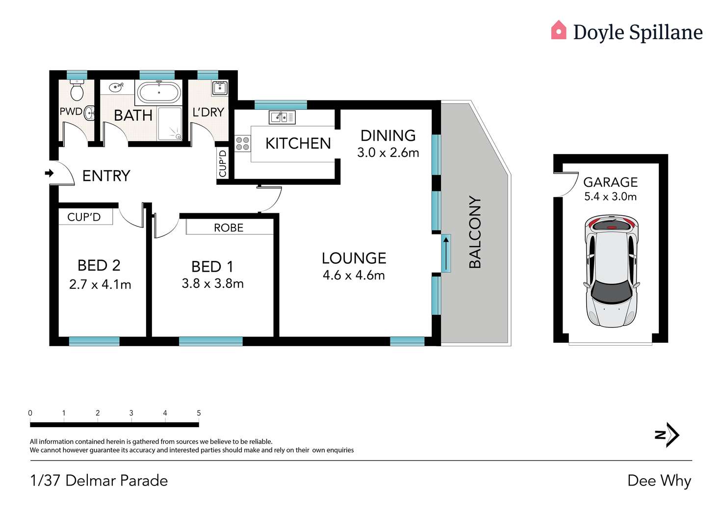 Floorplan of Homely apartment listing, 1/37 Delmar Parade, Dee Why NSW 2099