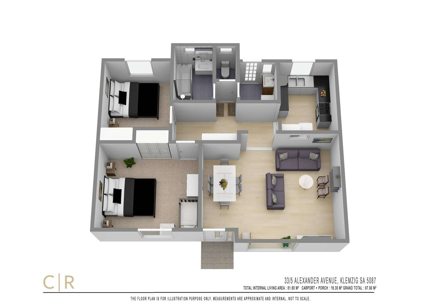 Floorplan of Homely unit listing, 33/5 Alexander Avenue, Klemzig SA 5087