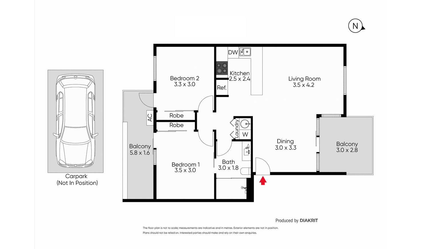 Floorplan of Homely apartment listing, 3/68 Eastern Road, South Melbourne VIC 3205