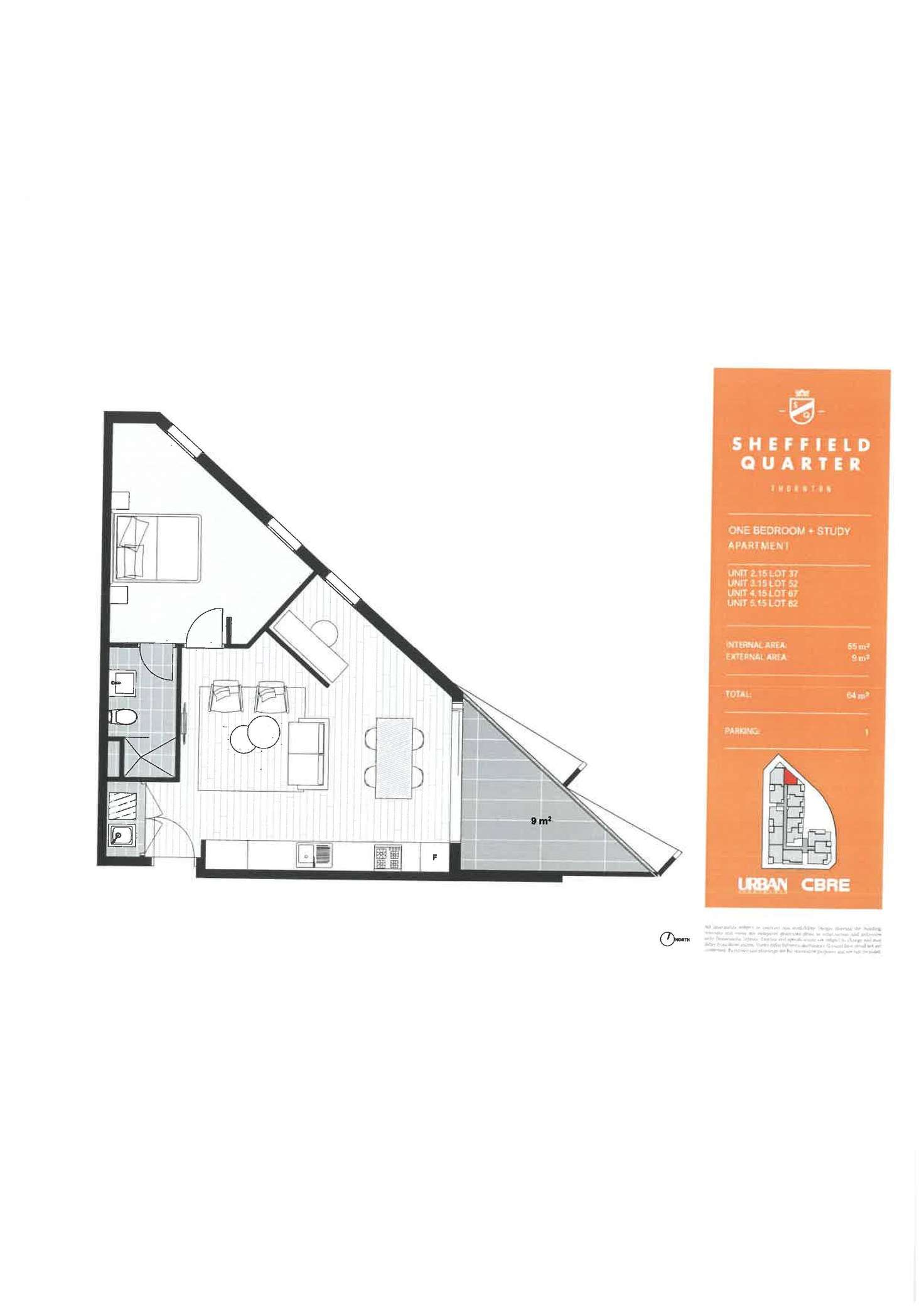 Floorplan of Homely apartment listing, 515/60 Lord Sheffield Circuit, Penrith NSW 2750
