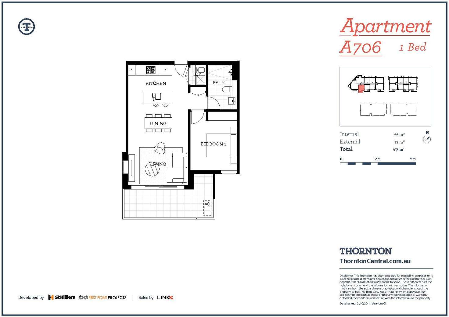 Floorplan of Homely apartment listing, 706/101A Lord Sheffield Circuit, Penrith NSW 2750