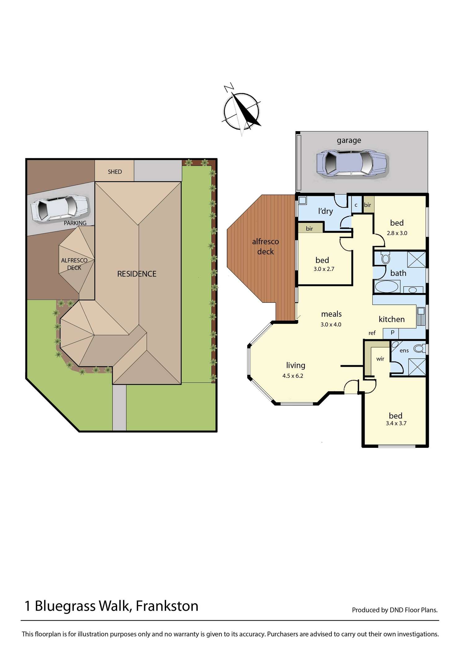 Floorplan of Homely house listing, 1 Bluegrass Walk, Frankston VIC 3199