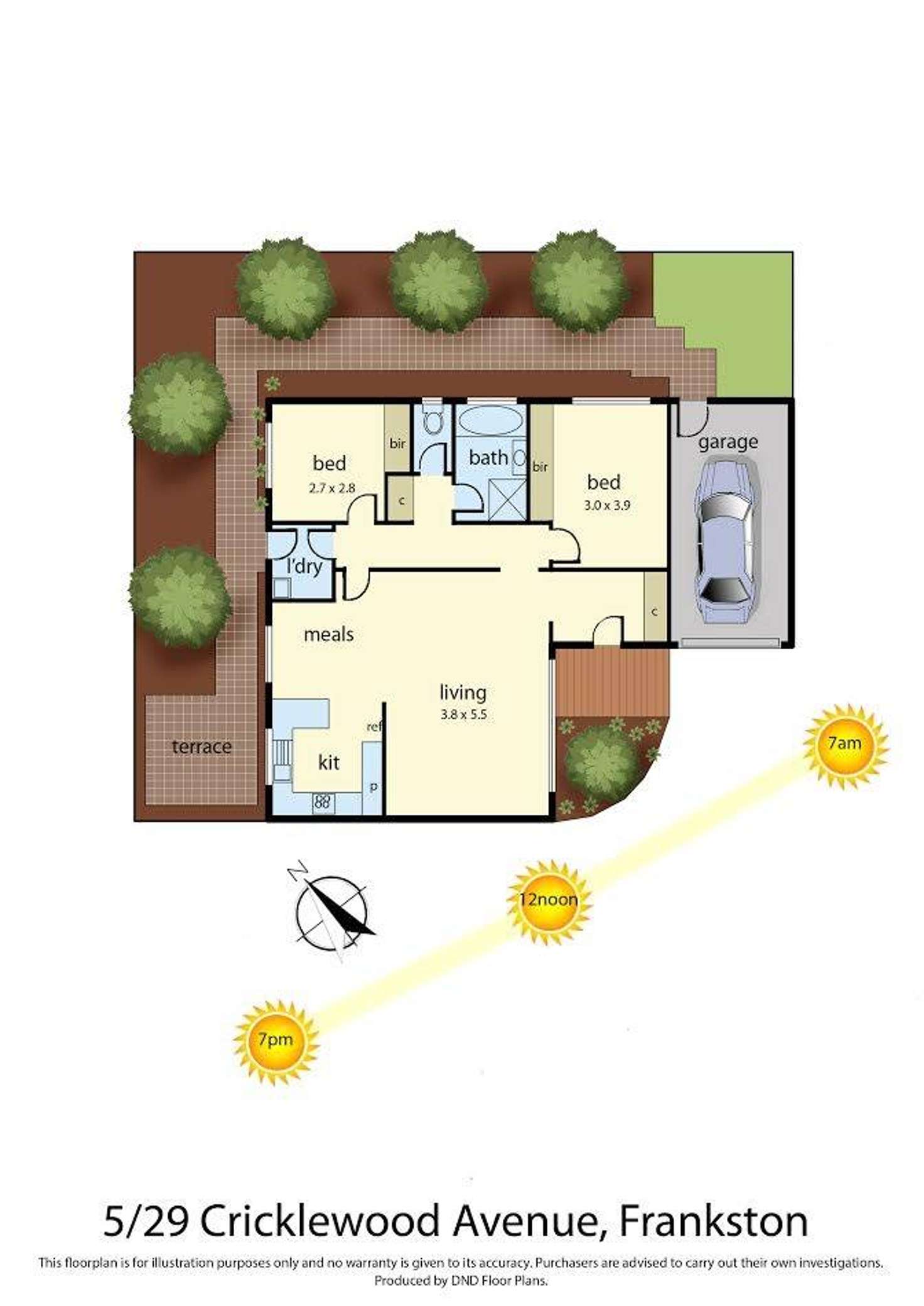 Floorplan of Homely unit listing, 5/29 Cricklewood Avenue, Frankston VIC 3199