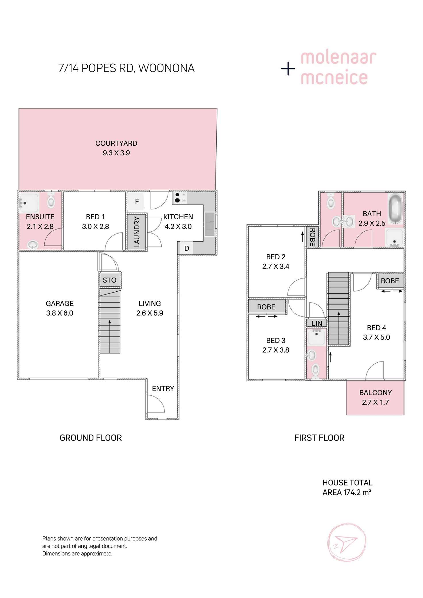 Floorplan of Homely townhouse listing, 7/14 Popes Road, Woonona NSW 2517