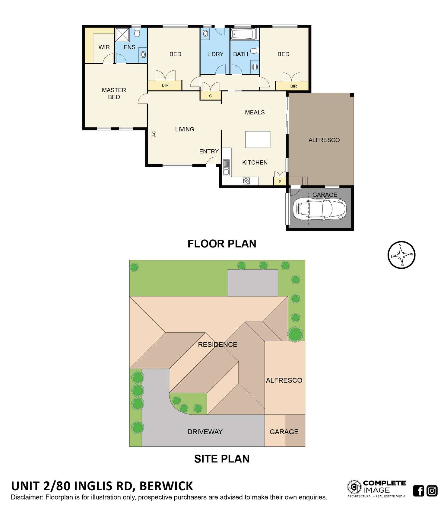 Floorplan of Homely unit listing, 2/80 Inglis Road, Berwick VIC 3806