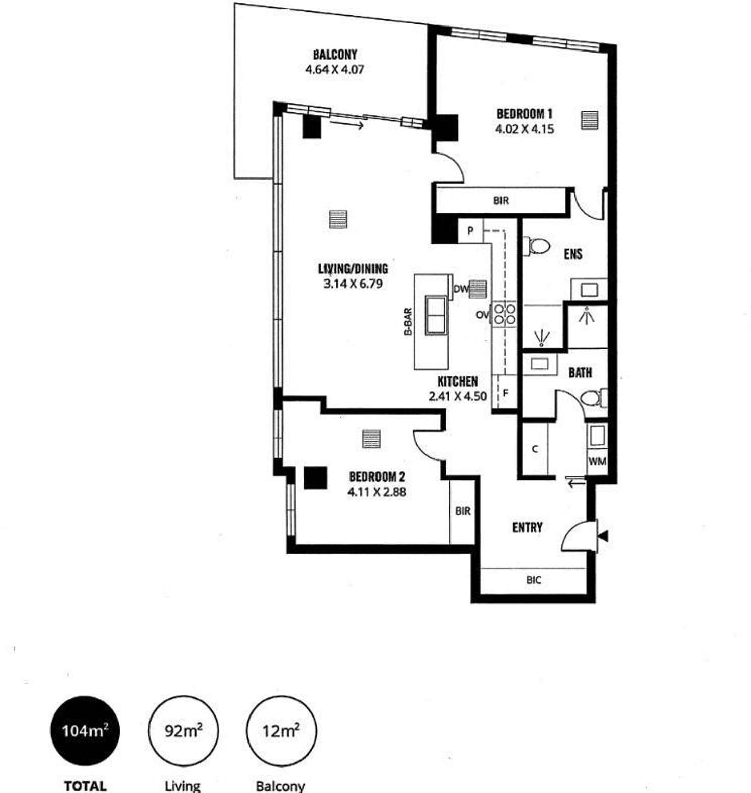 Floorplan of Homely apartment listing, 401/267 Hutt Street, Adelaide SA 5000