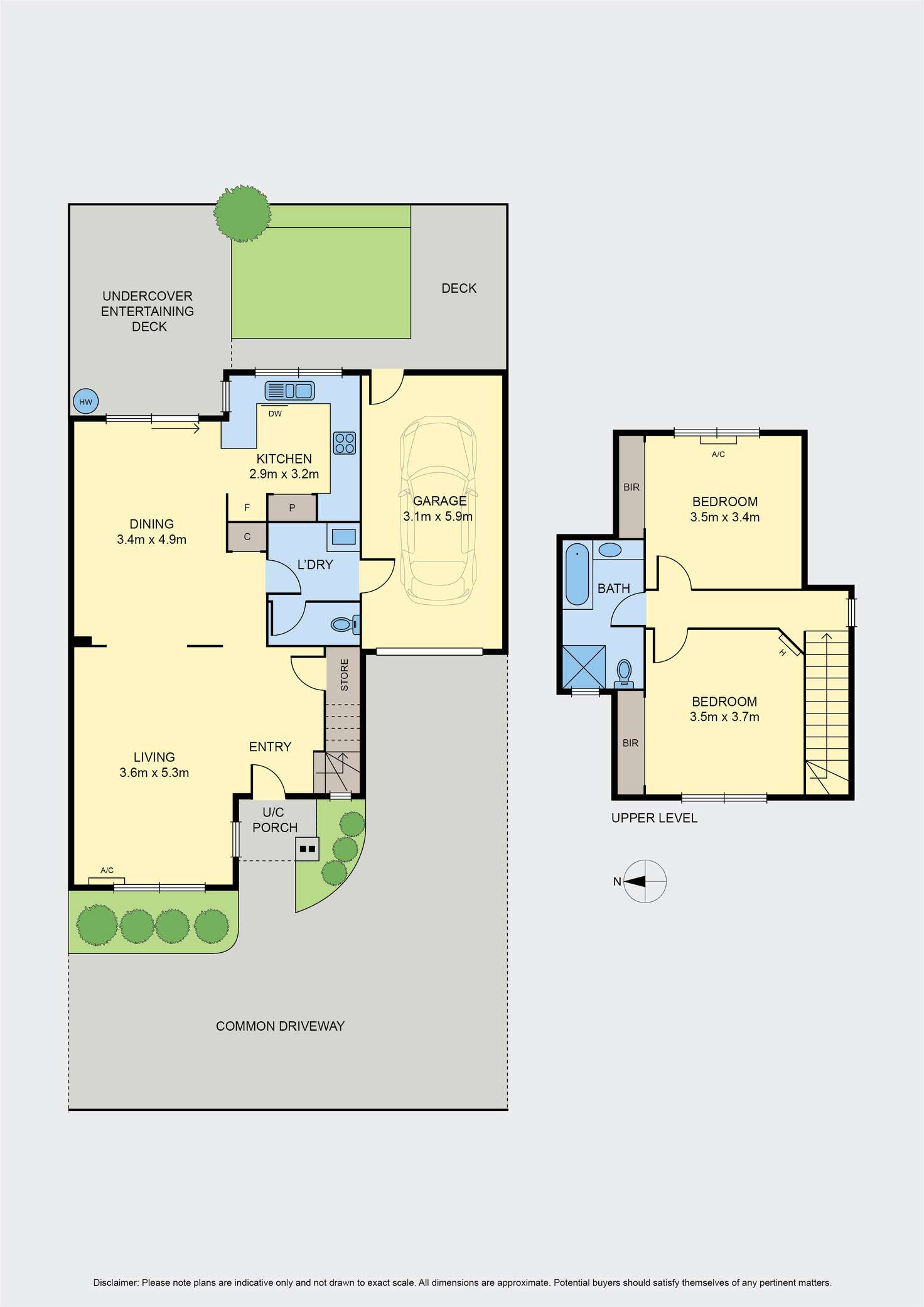 Floorplan of Homely townhouse listing, 3/261 Ohea Street, Pascoe Vale South VIC 3044