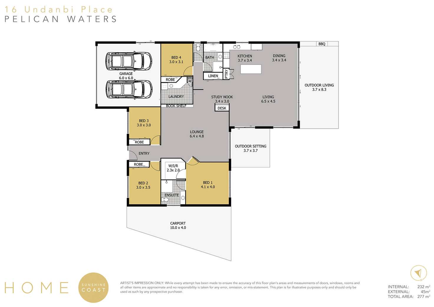 Floorplan of Homely house listing, 16 Undanbi Place, Pelican Waters QLD 4551