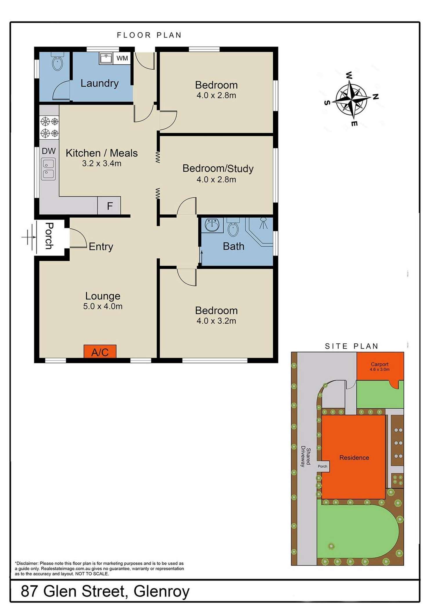 Floorplan of Homely house listing, 87 Glen Street, Glenroy VIC 3046