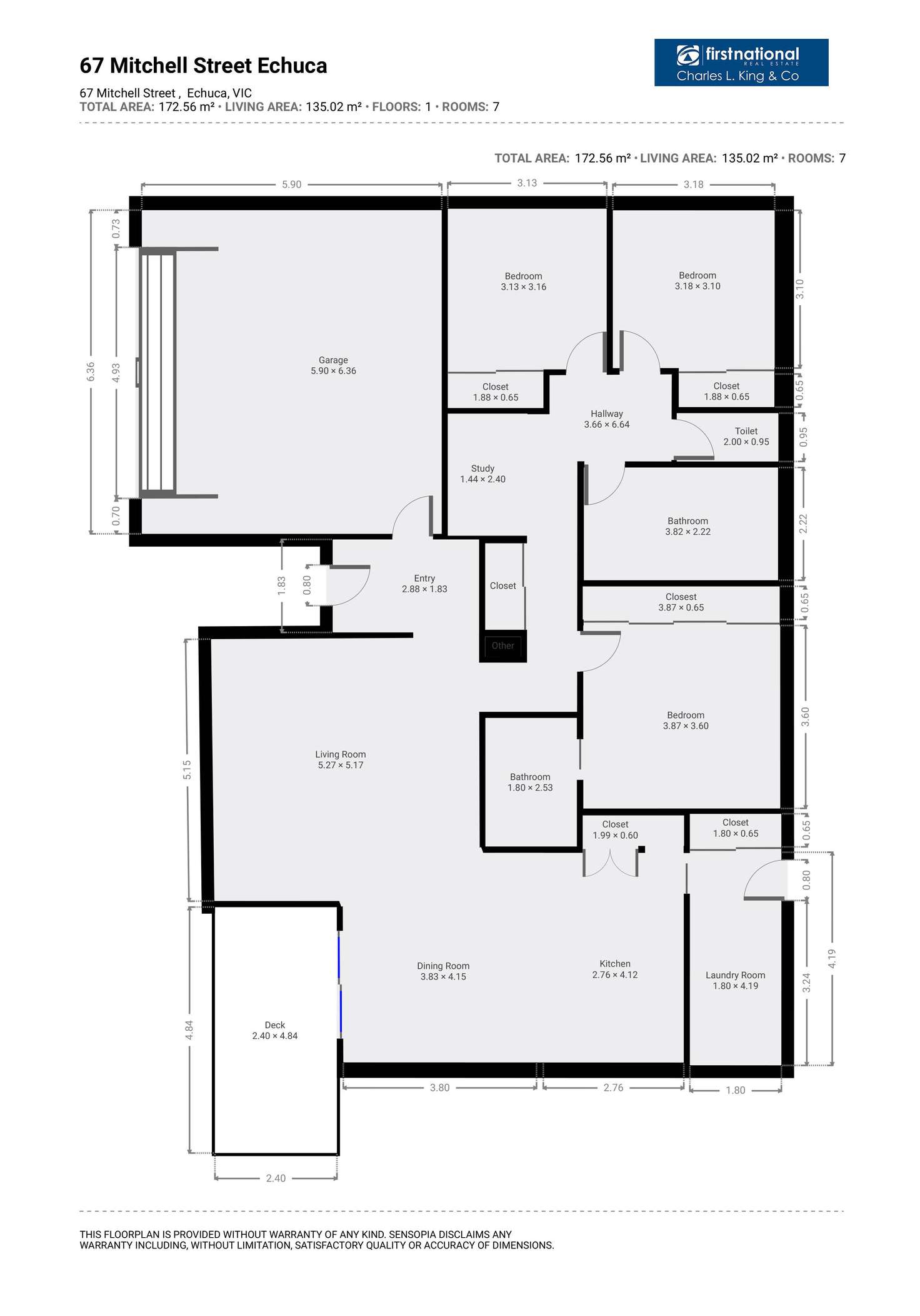 Floorplan of Homely house listing, 2/67 Mitchell Street, Echuca VIC 3564