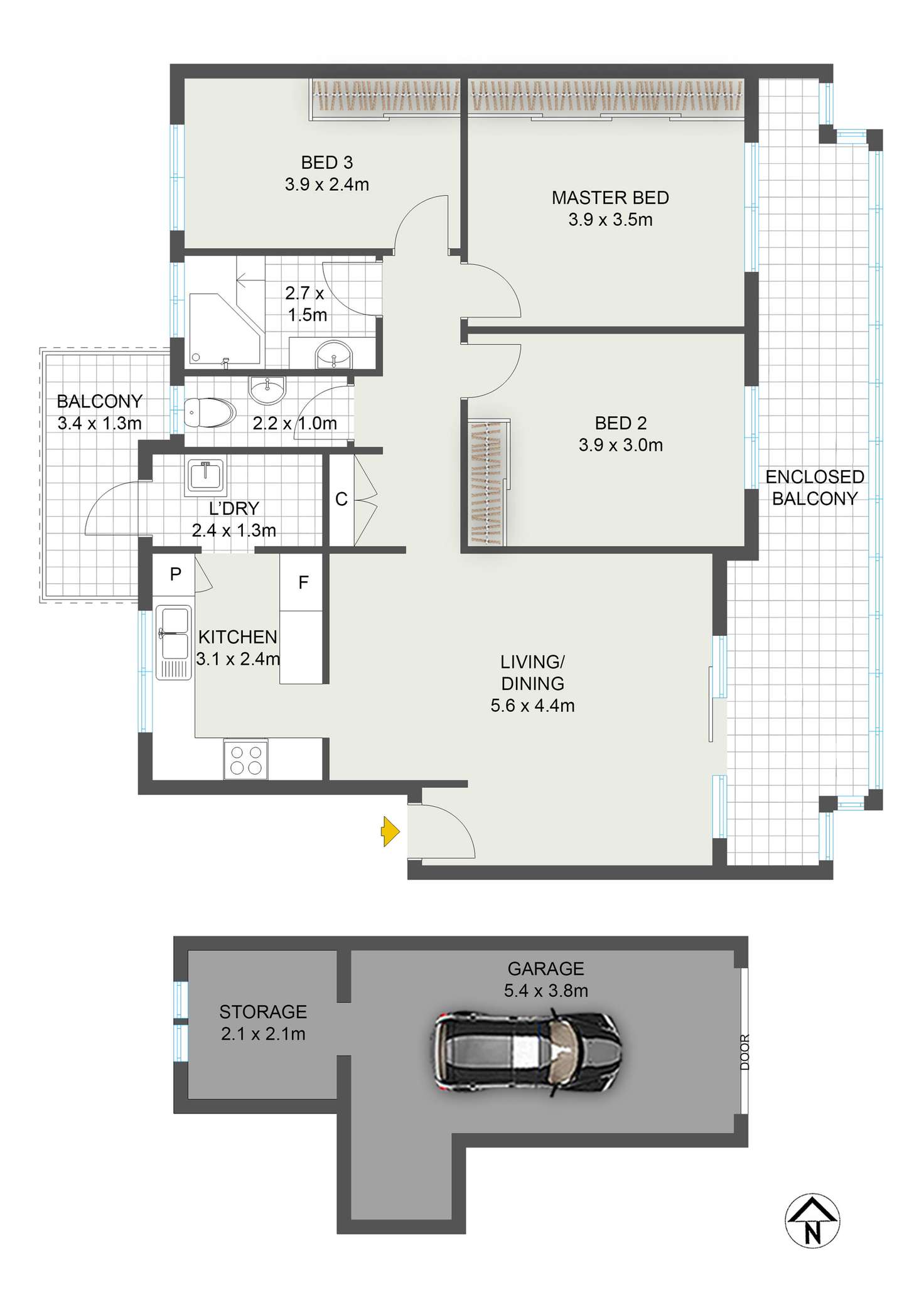 Floorplan of Homely apartment listing, 1/58 Rainbow Street, Kingsford NSW 2032