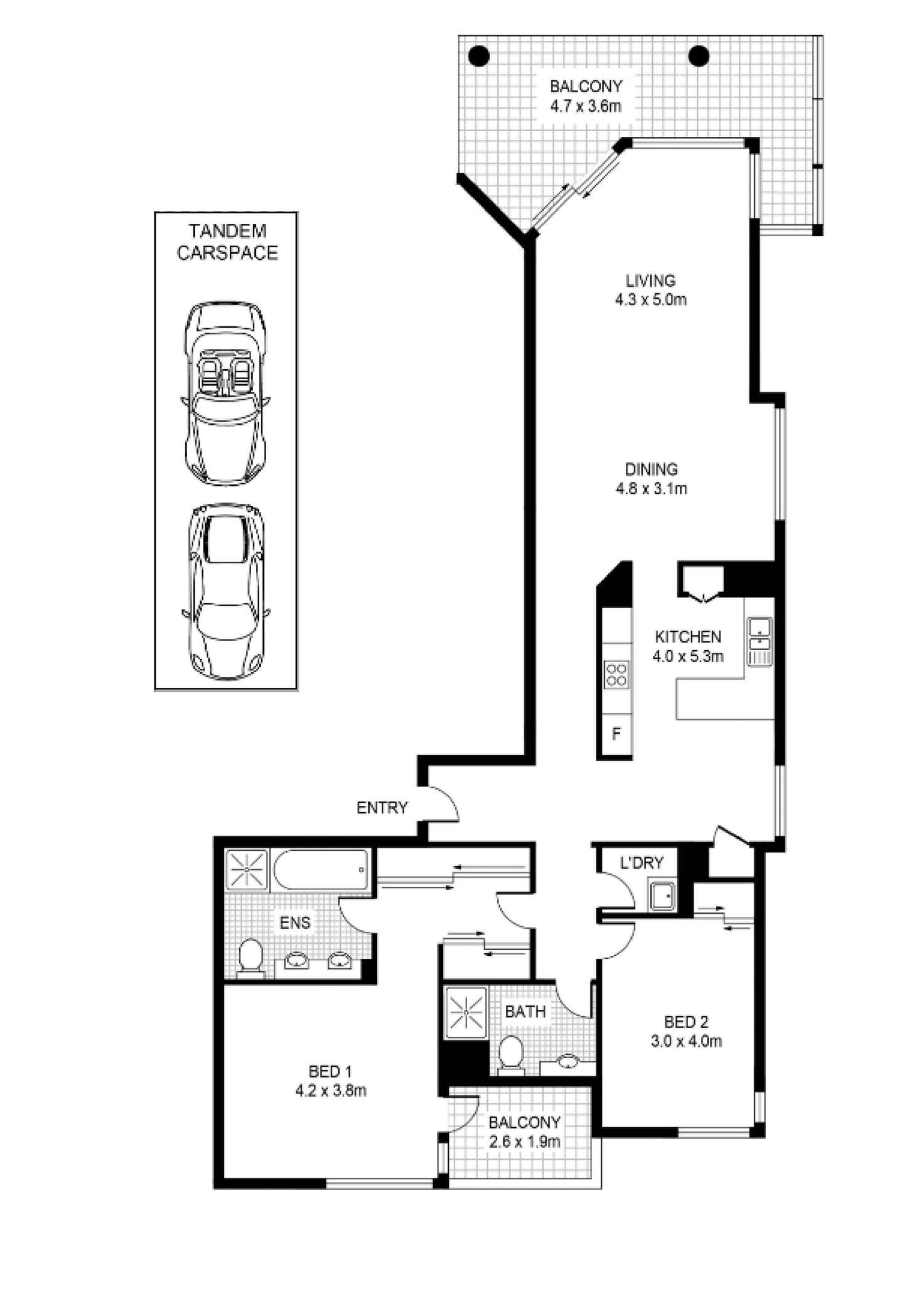 Floorplan of Homely unit listing, 1201/42 Refinery Drive, Pyrmont NSW 2009