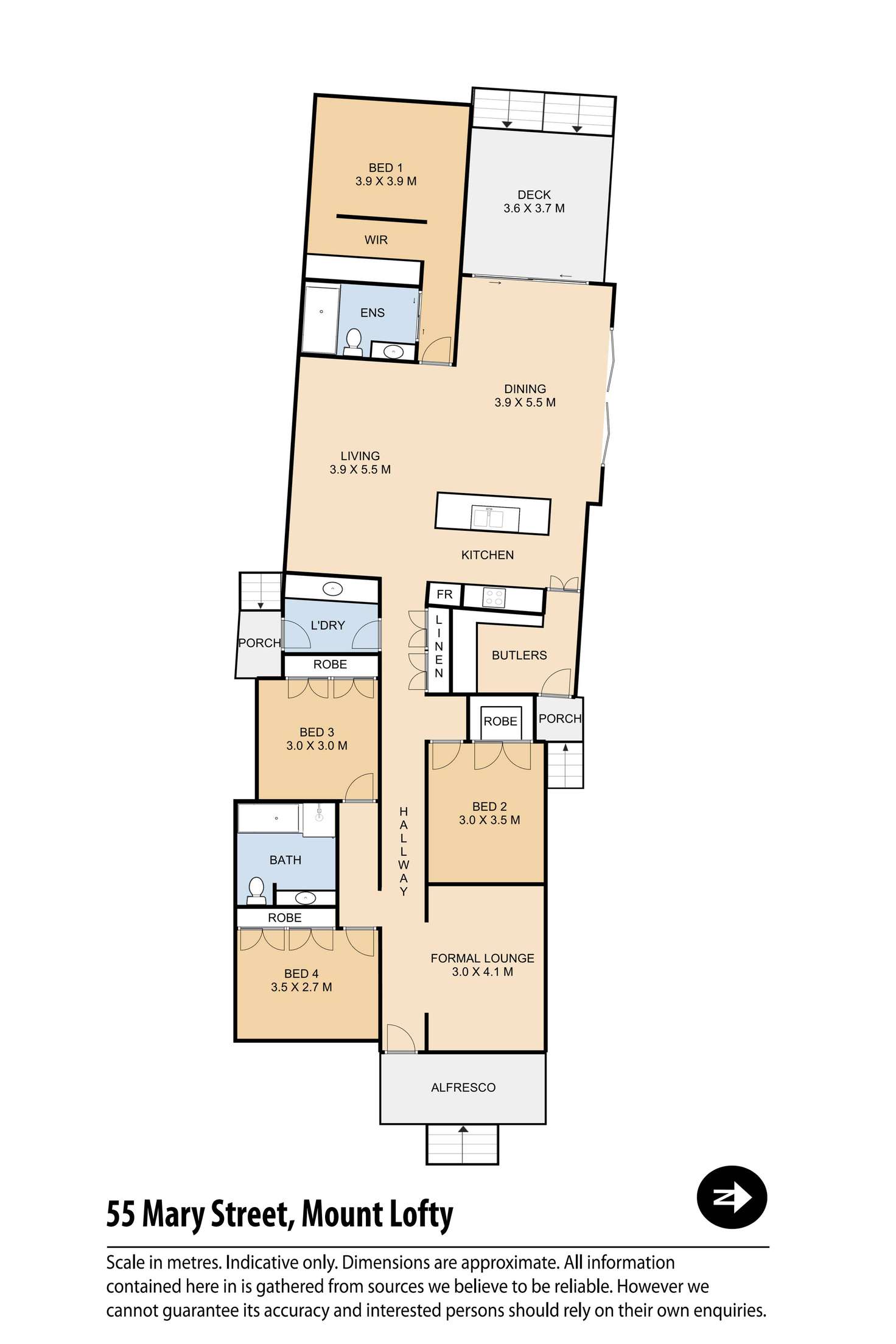 Floorplan of Homely house listing, 55 Mary Street, Mount Lofty QLD 4350