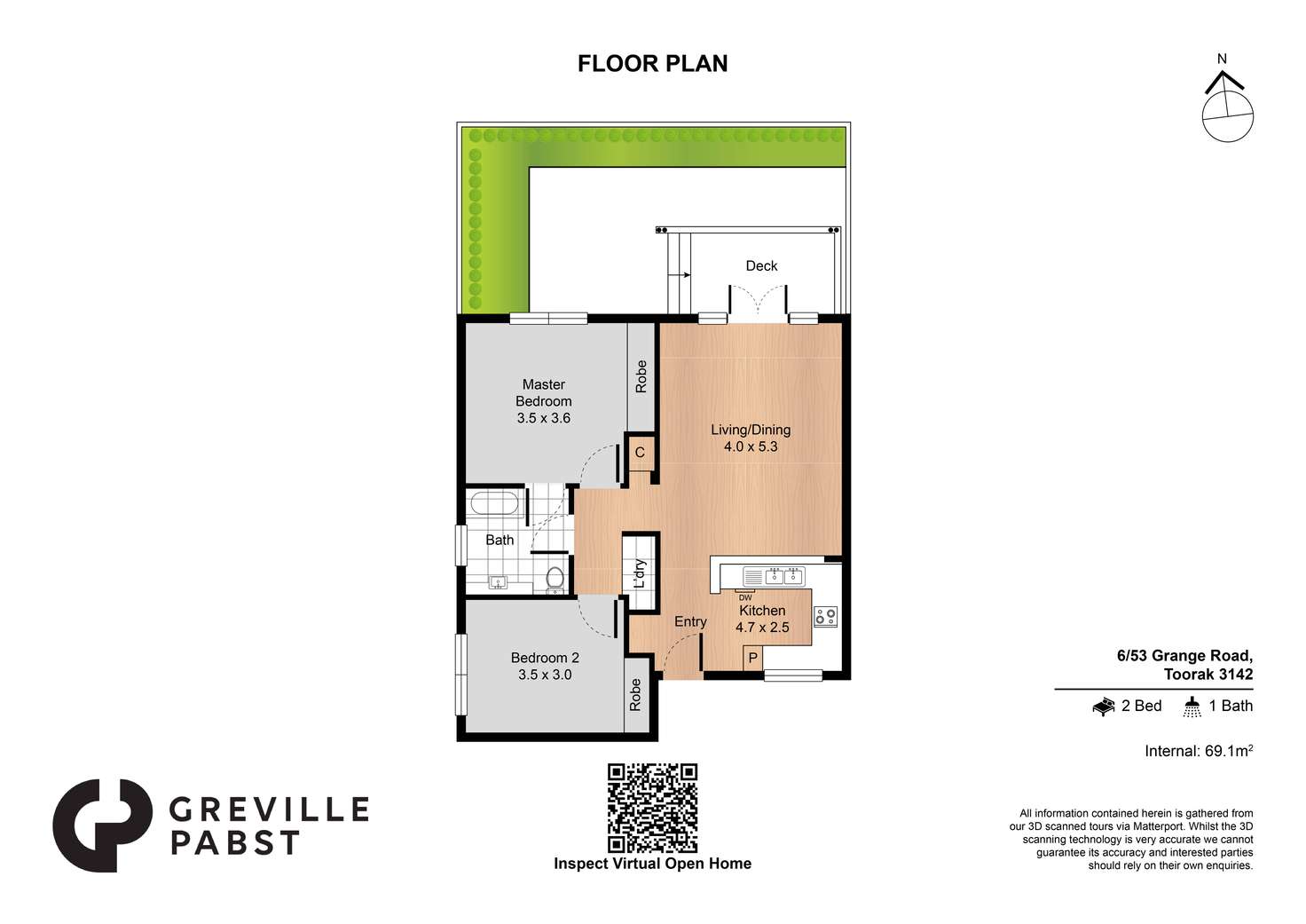 Floorplan of Homely apartment listing, 6/53 Grange Road, Toorak VIC 3142