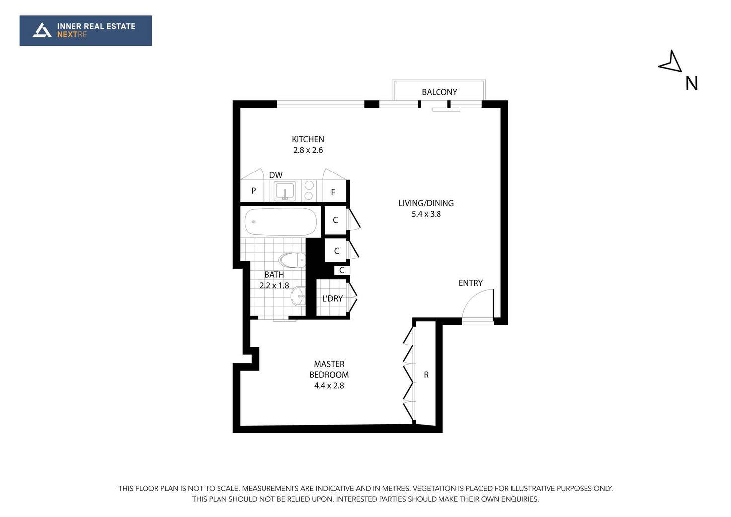Floorplan of Homely studio listing, 509/399 Bourke Street, Melbourne VIC 3000