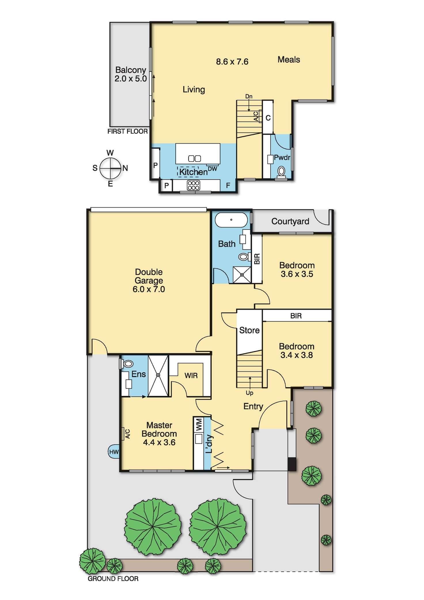 Floorplan of Homely townhouse listing, 20A Clifton Grove, Coburg VIC 3058