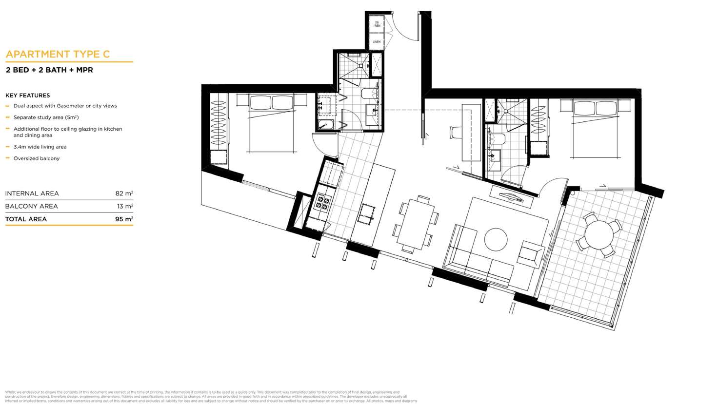 Floorplan of Homely apartment listing, 101/12 Cunningham Street, Newstead QLD 4006