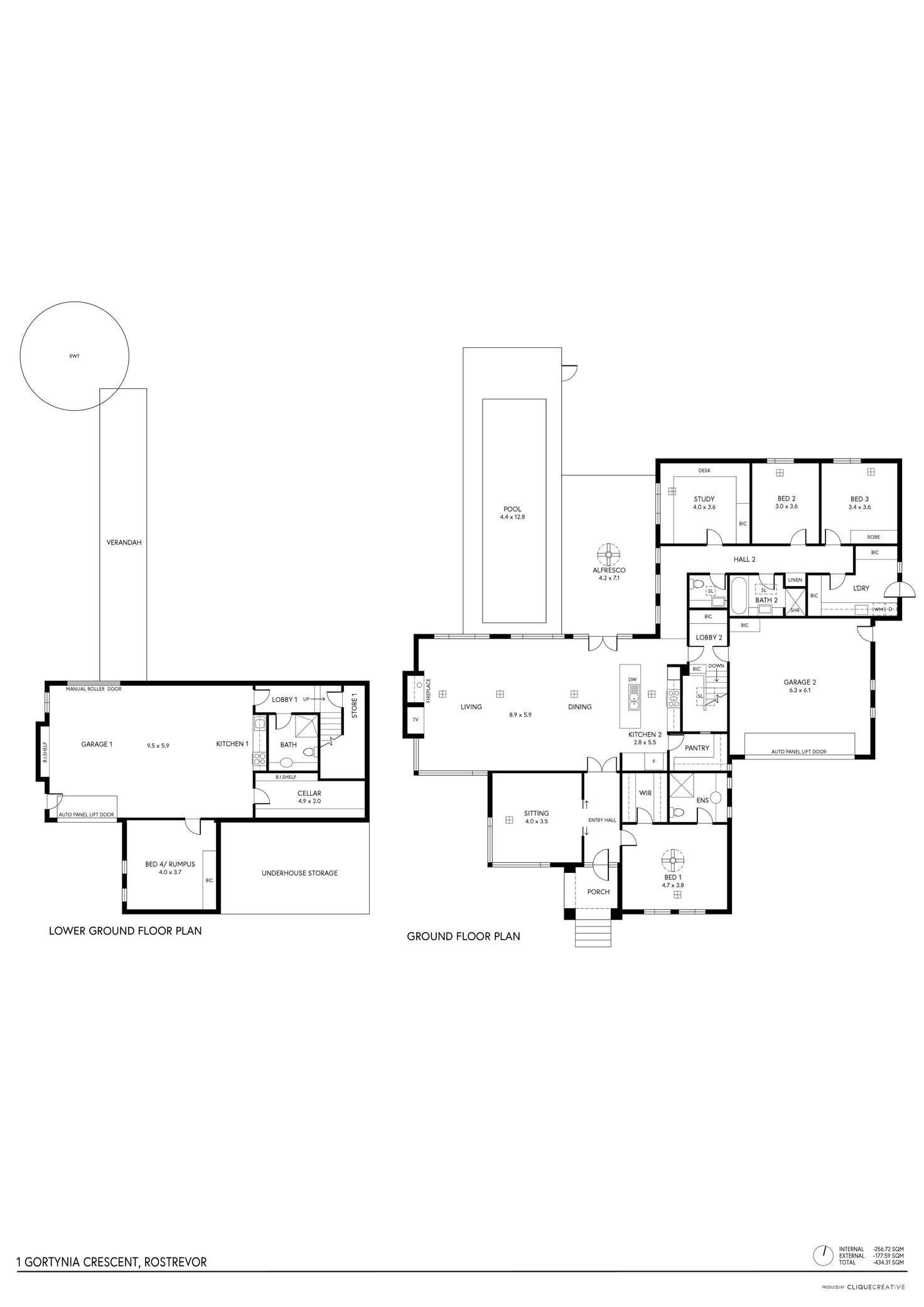 Floorplan of Homely house listing, 1 Gortynia Crescent, Rostrevor SA 5073