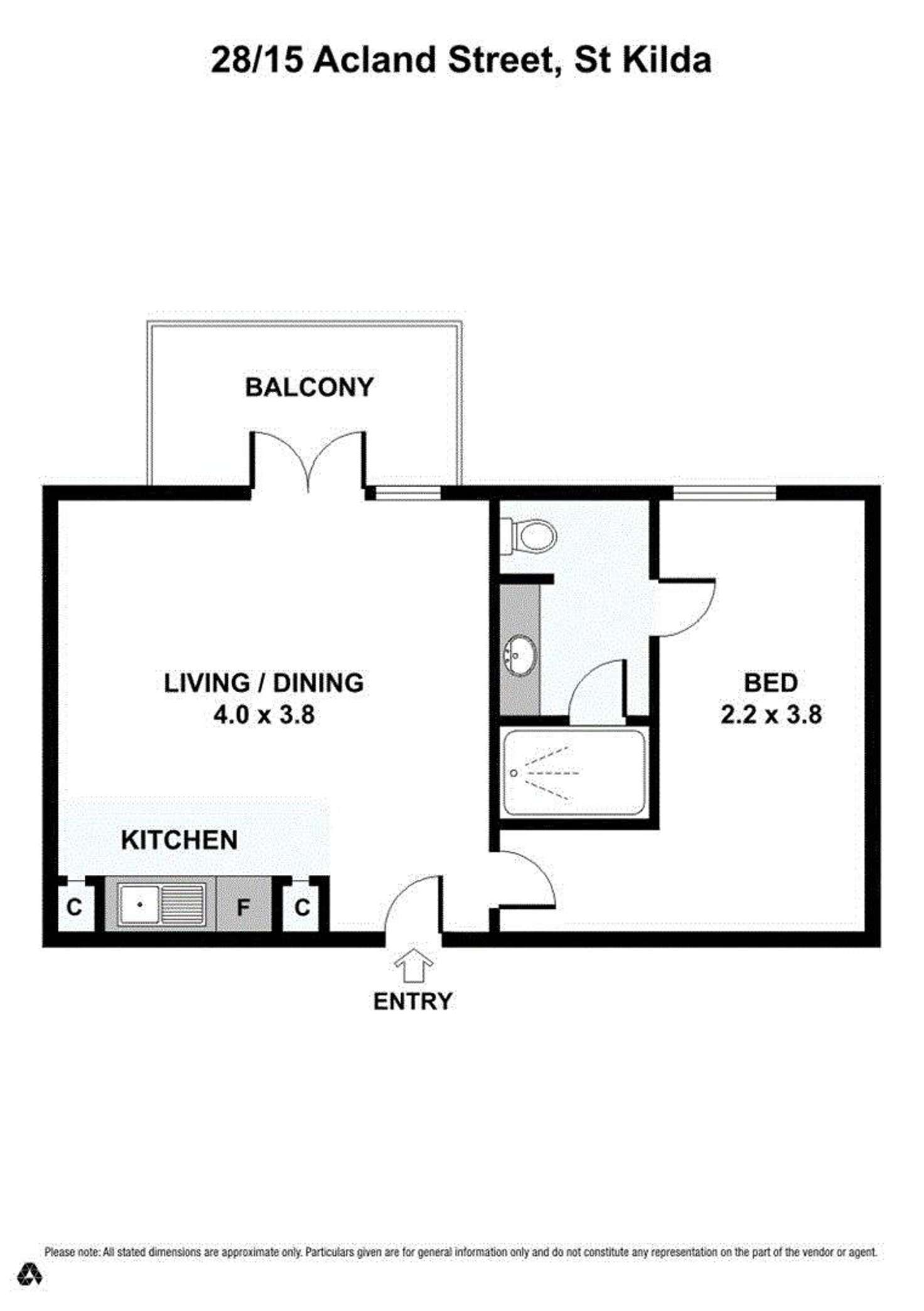 Floorplan of Homely apartment listing, 28/15 Acland Street, St Kilda VIC 3182