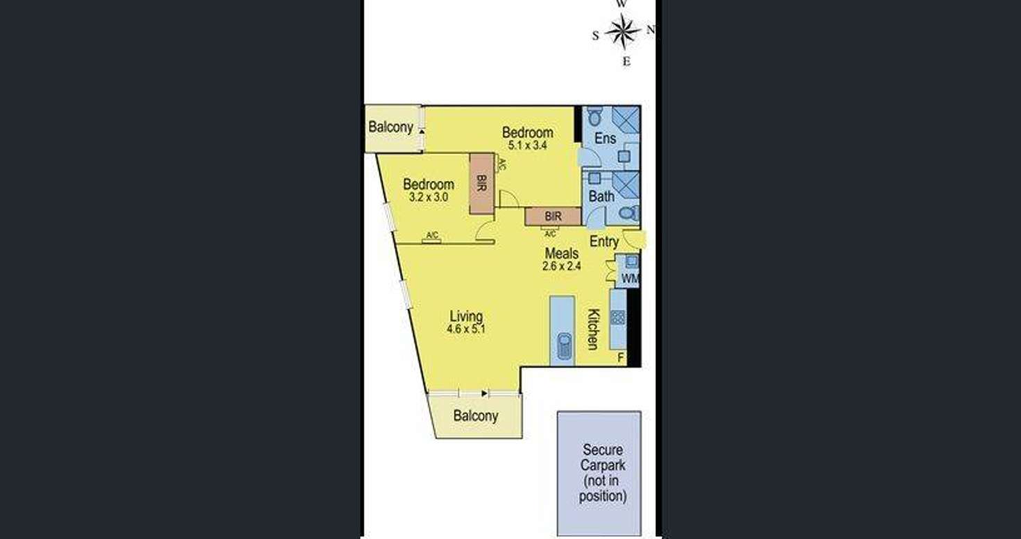 Floorplan of Homely apartment listing, 907/594 St Kilda Road, Melbourne VIC 3000
