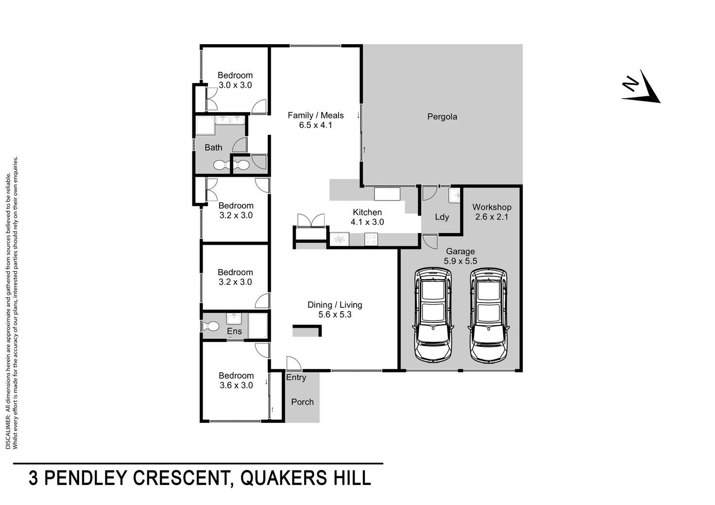 Floorplan of Homely house listing, 3 Pendley Crescent, Quakers Hill NSW 2763