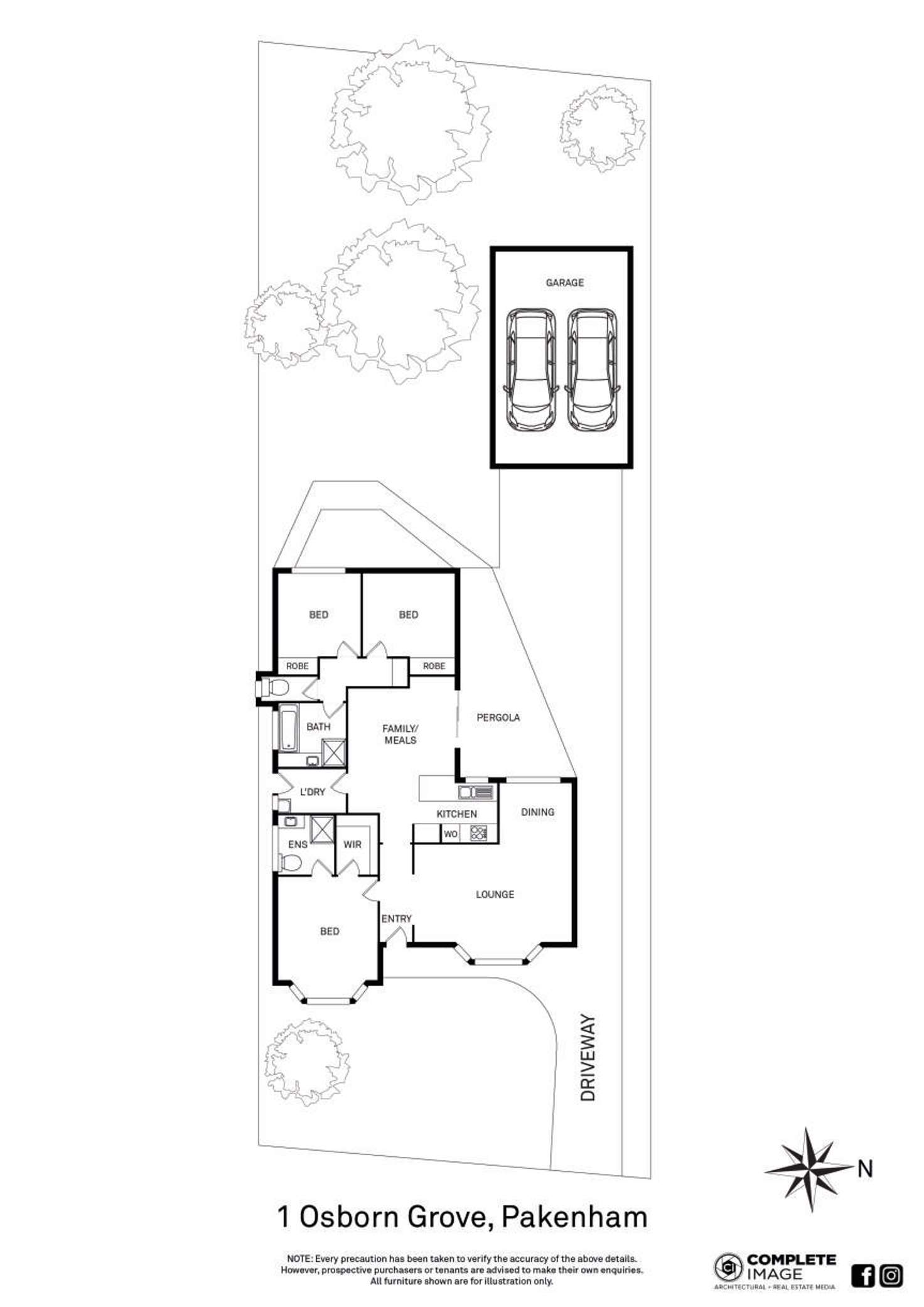 Floorplan of Homely house listing, 1 Osborn Grove, Pakenham VIC 3810