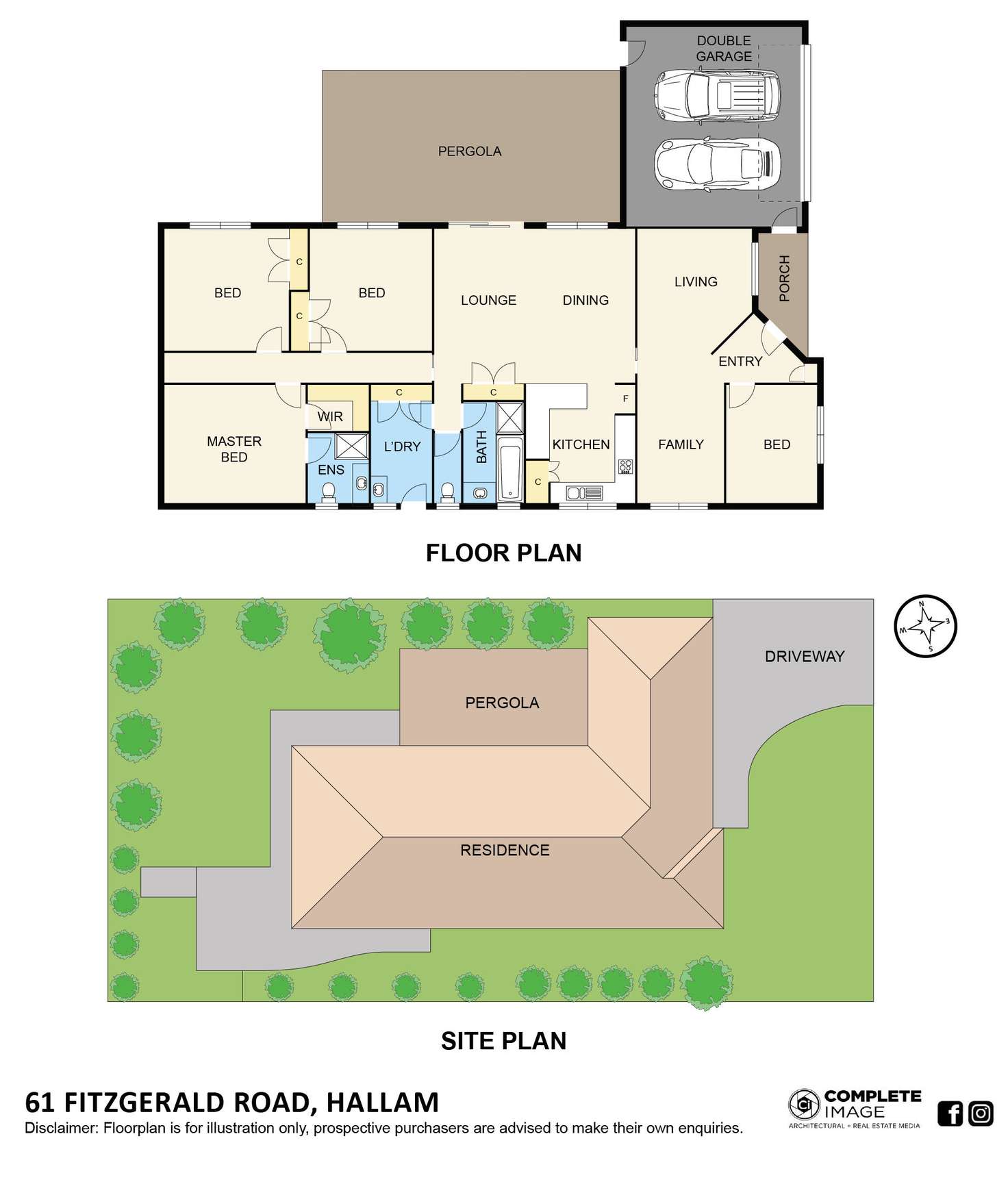 Floorplan of Homely house listing, 61 Fitzgerald Road, Hallam VIC 3803