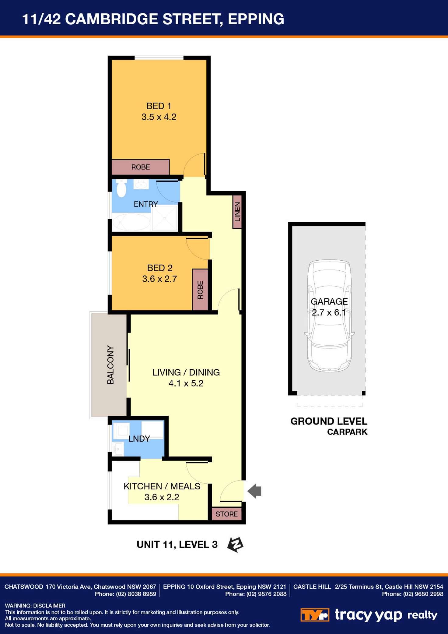 Floorplan of Homely apartment listing, 11/42 Cambridge Street, Epping NSW 2121