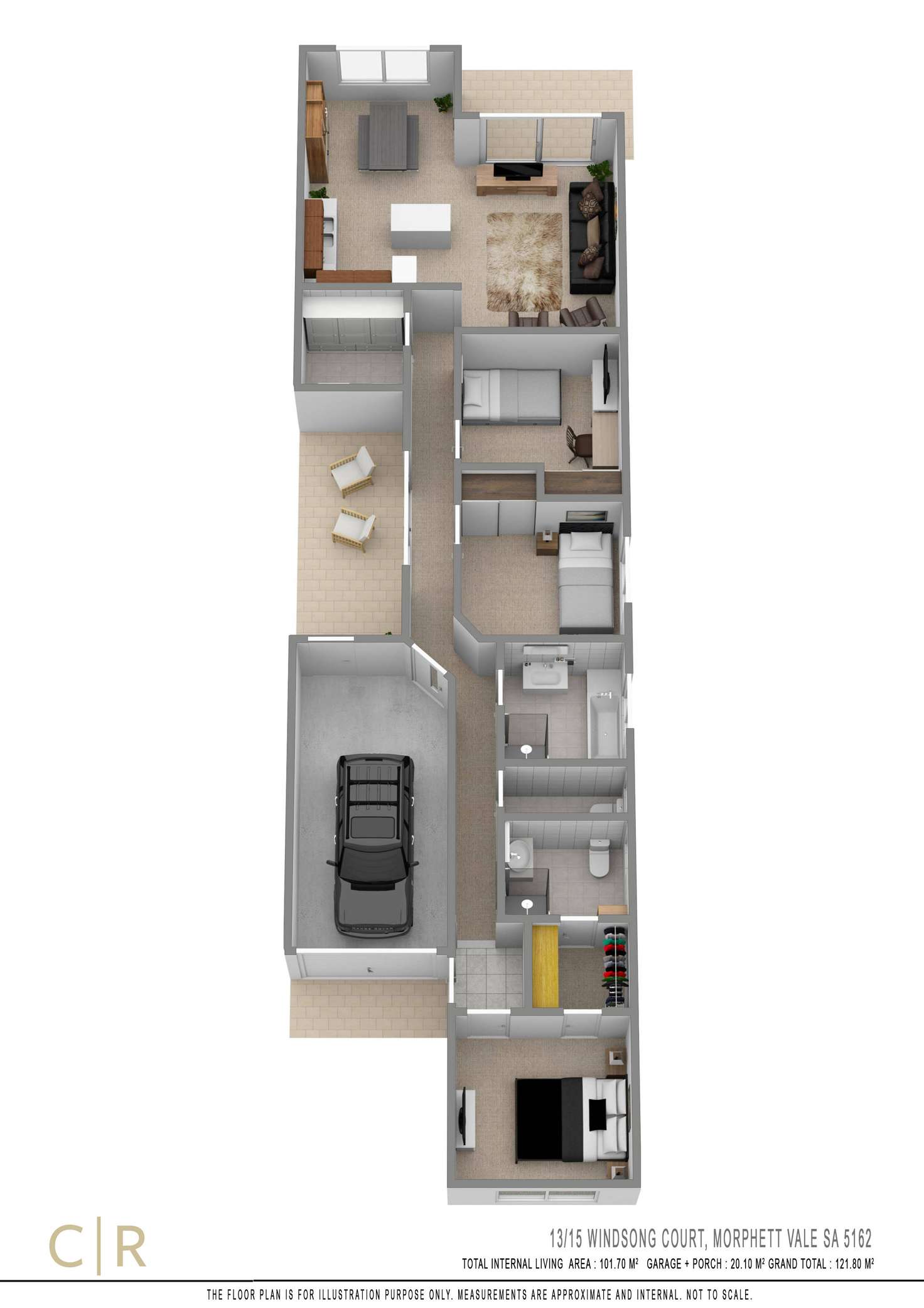 Floorplan of Homely house listing, 13/15 Windsong Court, Morphett Vale SA 5162
