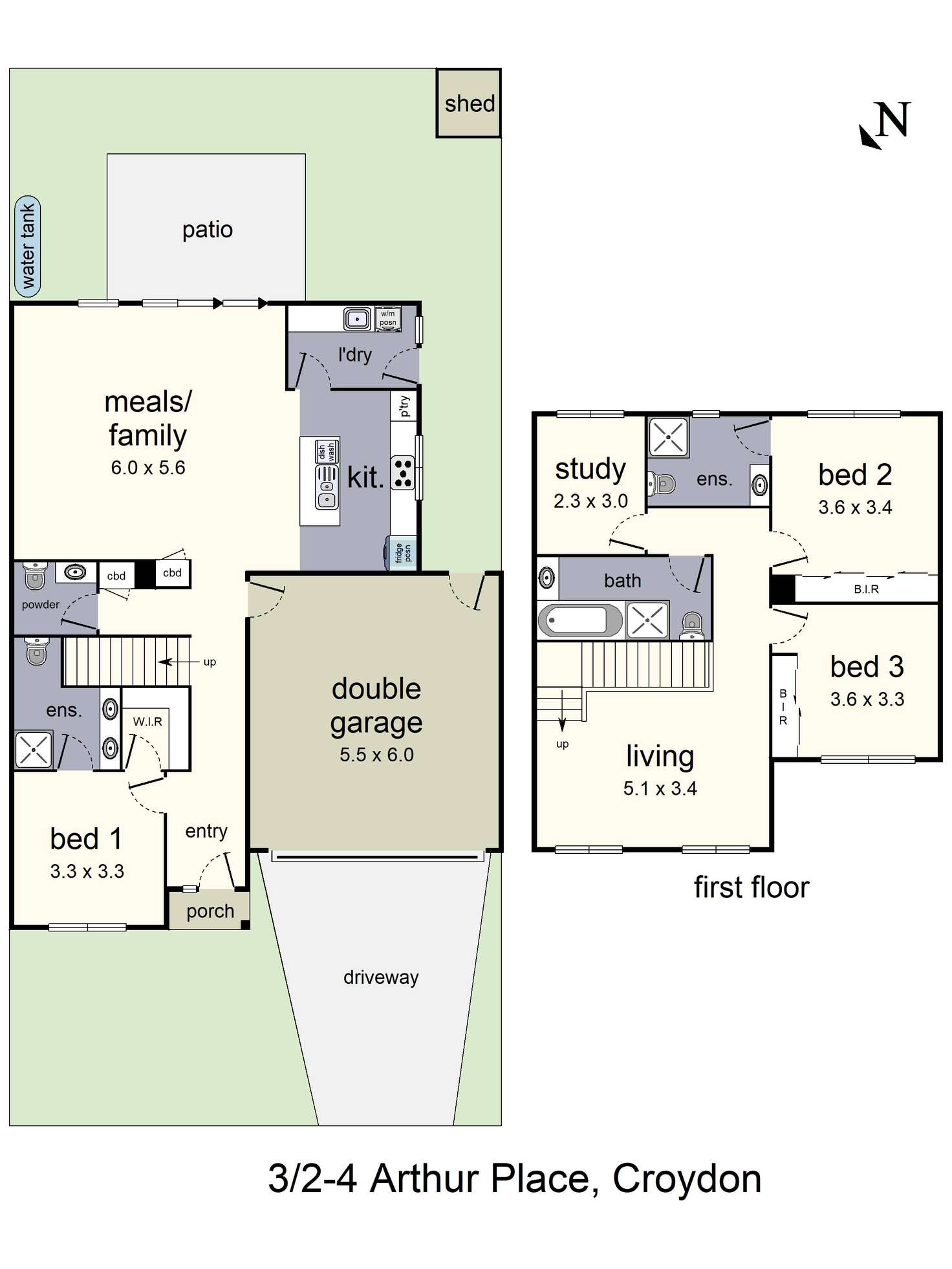 Floorplan of Homely house listing, 2B Arthur Place, Croydon VIC 3136