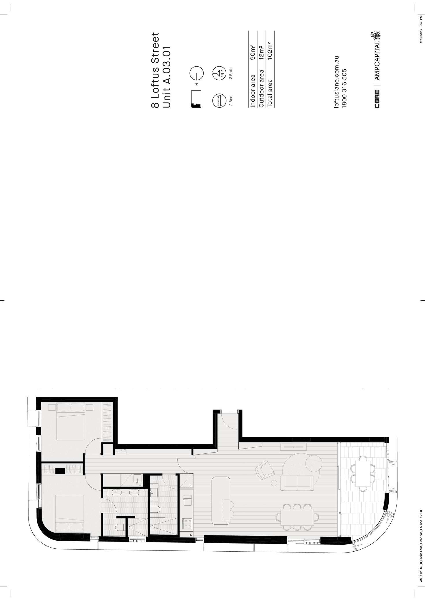 Floorplan of Homely apartment listing, 201/6 Loftus Street, Sydney NSW 2000