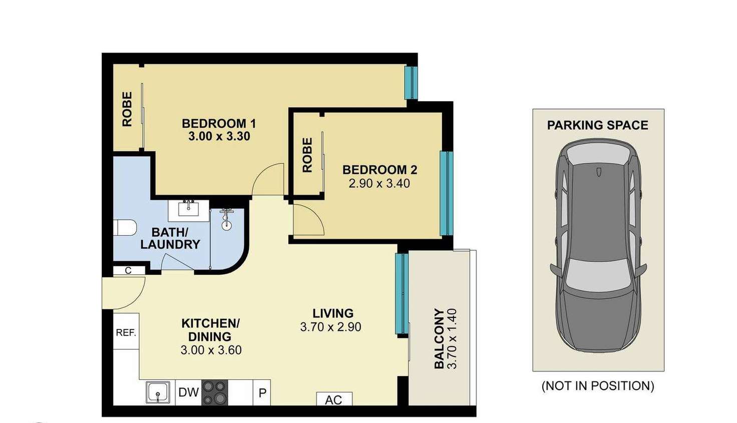 Floorplan of Homely apartment listing, 322/70 Nott Street, Port Melbourne VIC 3207