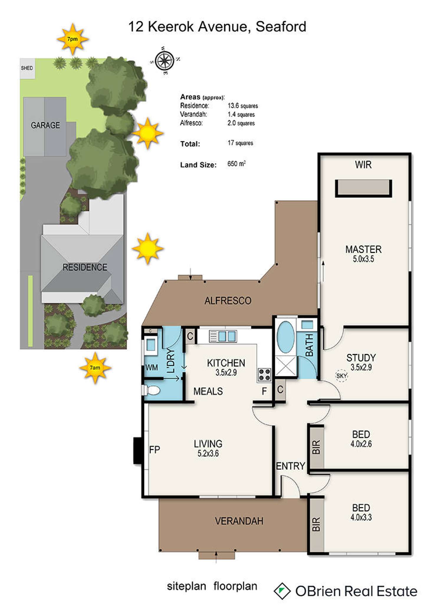 Floorplan of Homely house listing, 12 Keerok Avenue, Seaford VIC 3198
