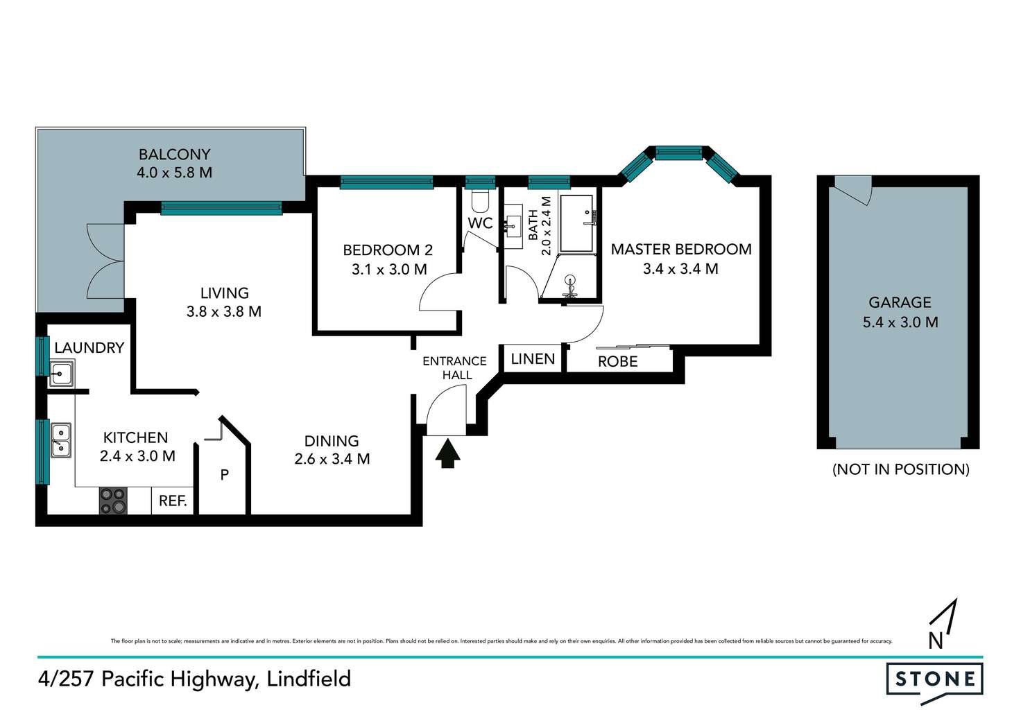 Floorplan of Homely unit listing, 4/257 Pacific Highway, Lindfield NSW 2070