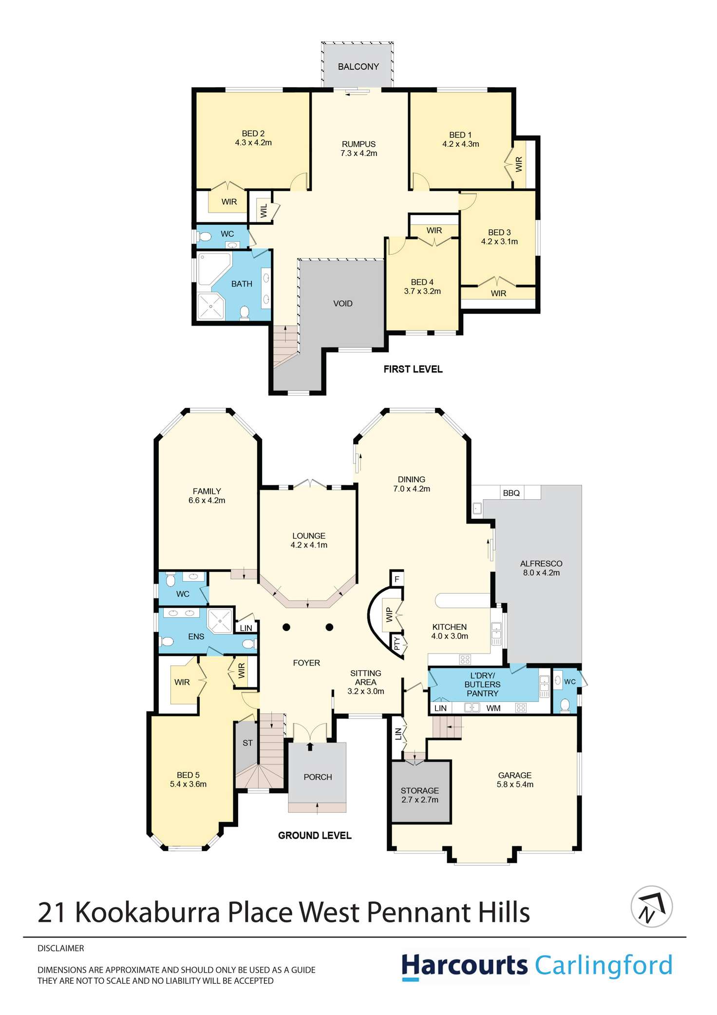 Floorplan of Homely house listing, 21 Kookaburra Place, West Pennant Hills NSW 2125