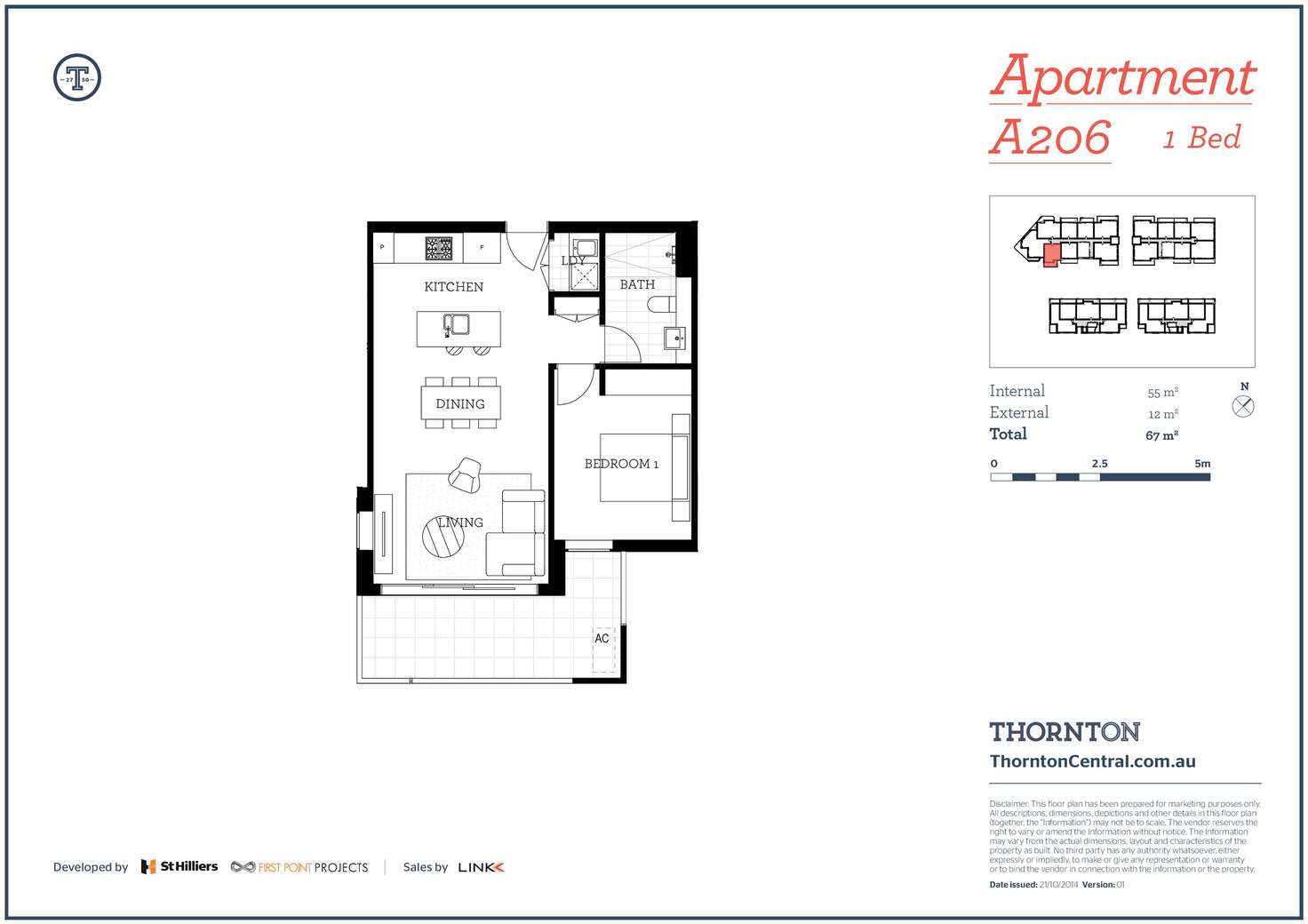 Floorplan of Homely apartment listing, 206/101A Lord Sheffield Circuit, Penrith NSW 2750