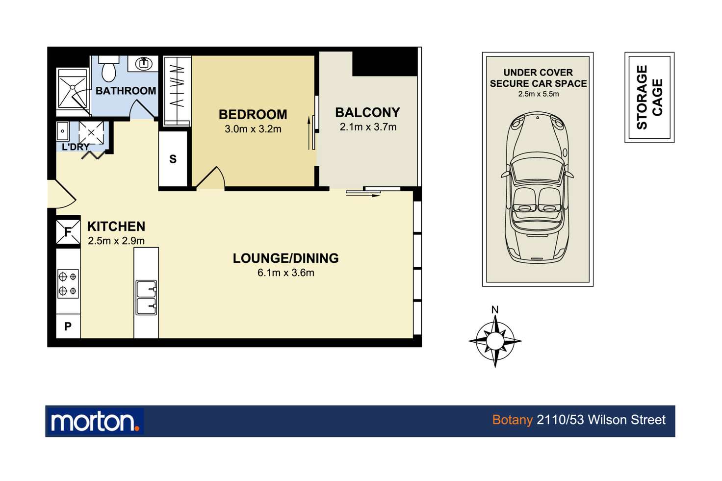 Floorplan of Homely apartment listing, 2110/53 Wilson Street, Botany NSW 2019