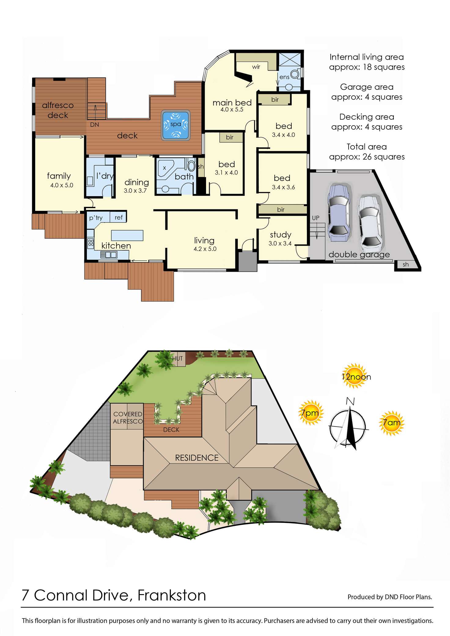 Floorplan of Homely house listing, 7 Connal Drive, Frankston VIC 3199