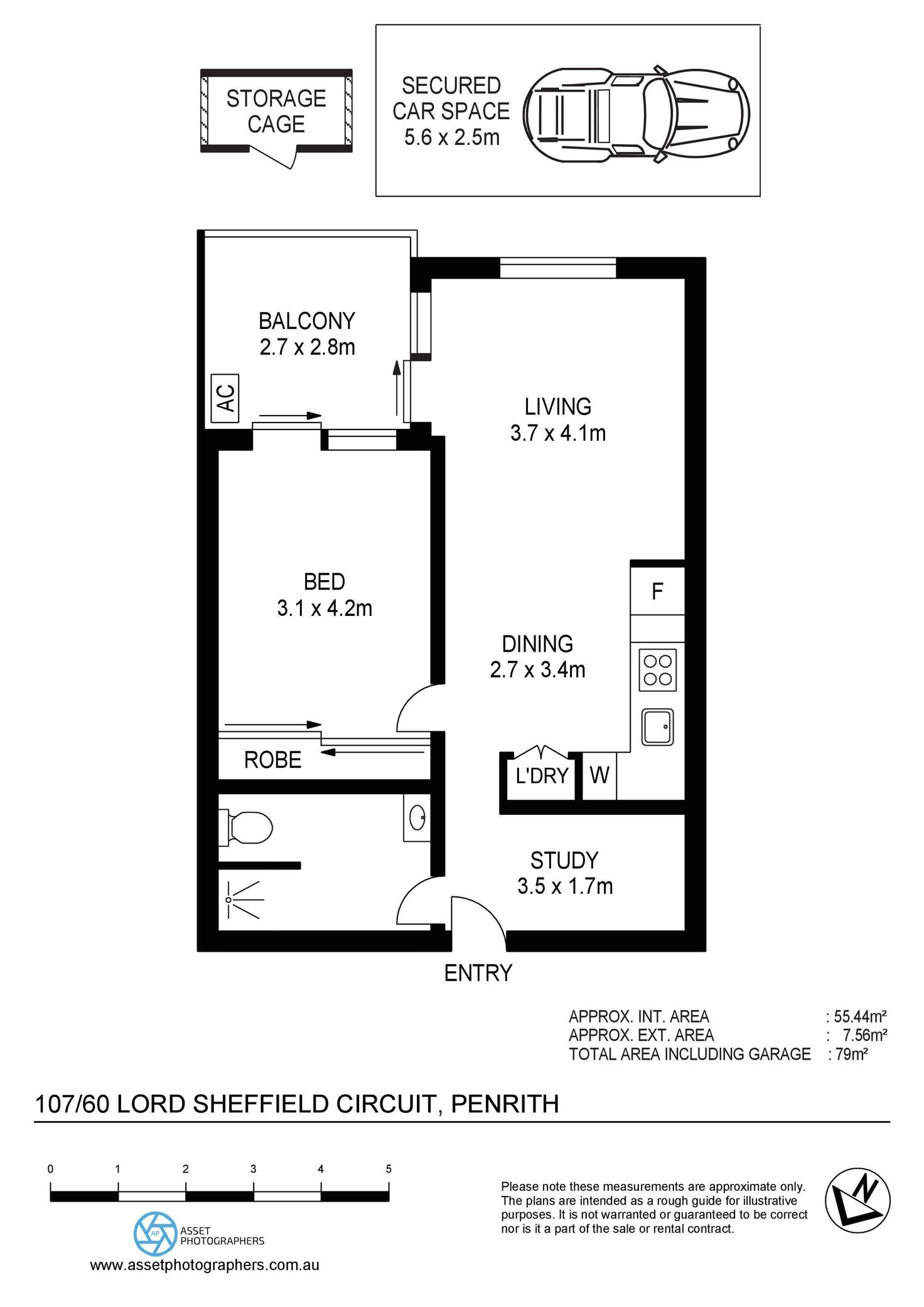 Floorplan of Homely apartment listing, 107/60 Lord Sheffield Circuit, Penrith NSW 2750