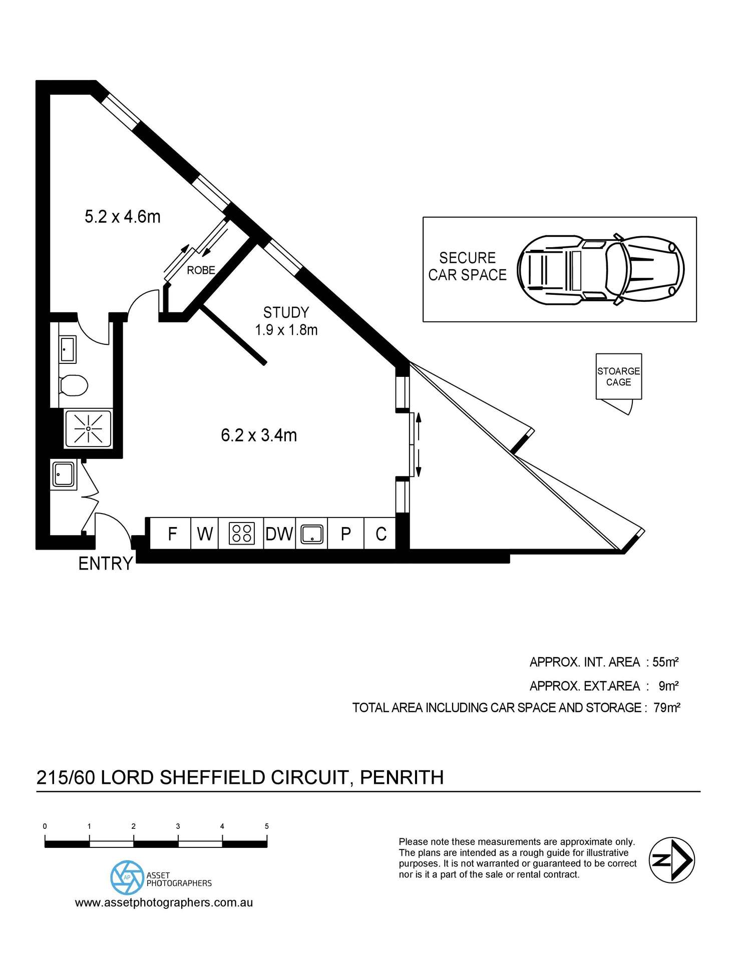 Floorplan of Homely apartment listing, 215/60 Lord Sheffield Circuit, Penrith NSW 2750