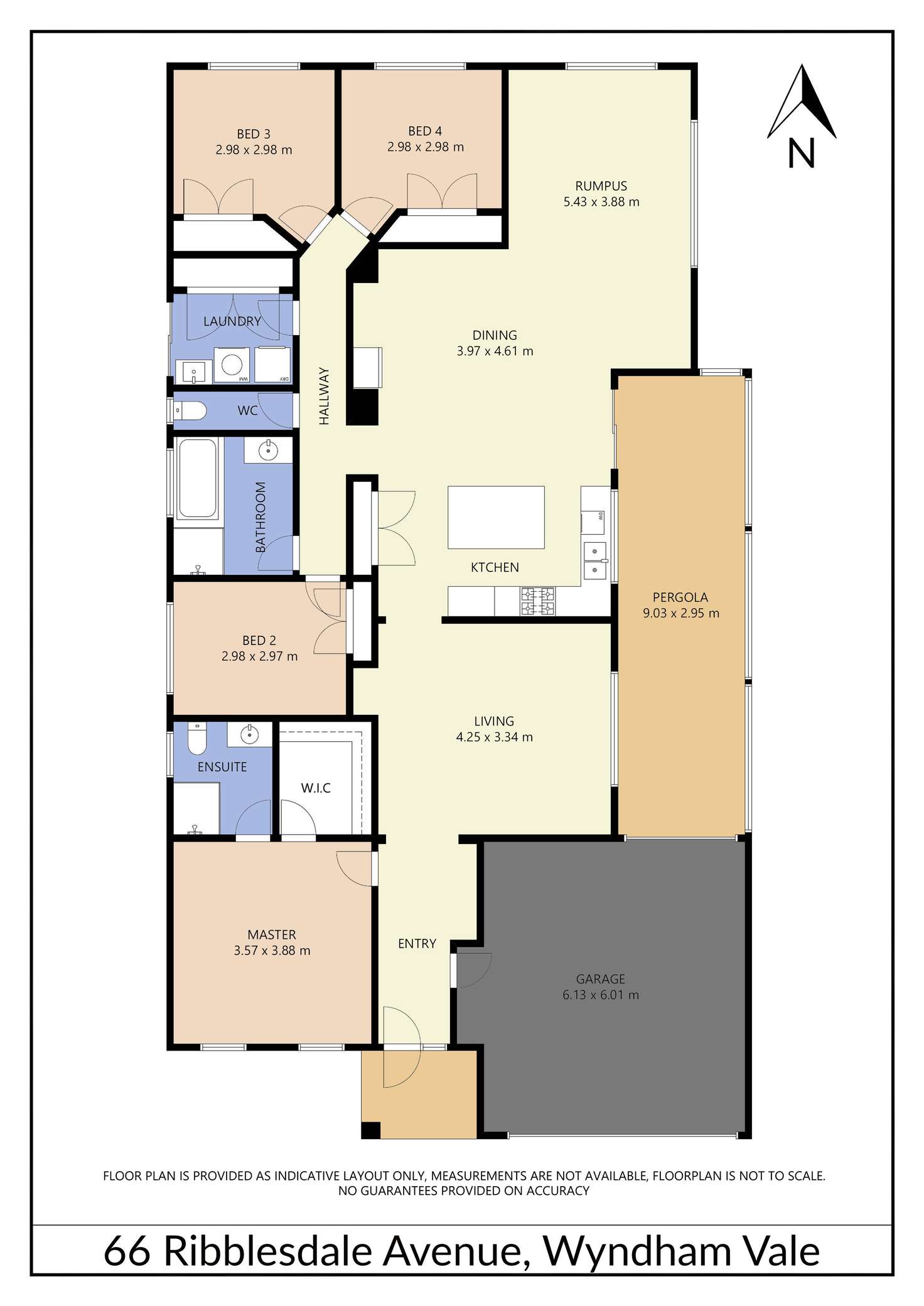 Floorplan of Homely house listing, 66 Ribblesdale Avenue, Wyndham Vale VIC 3024