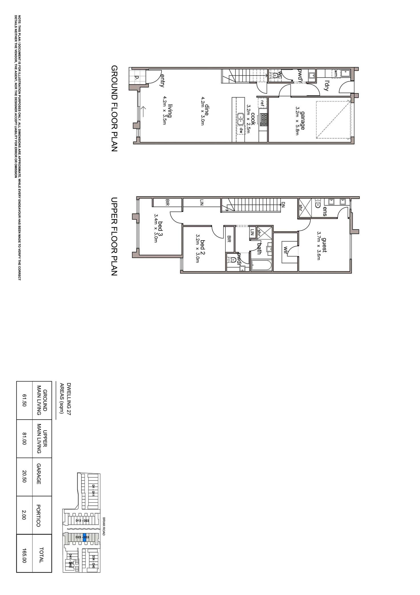 Floorplan of Homely townhouse listing, 16/10 Briar Road, Felixstow SA 5070