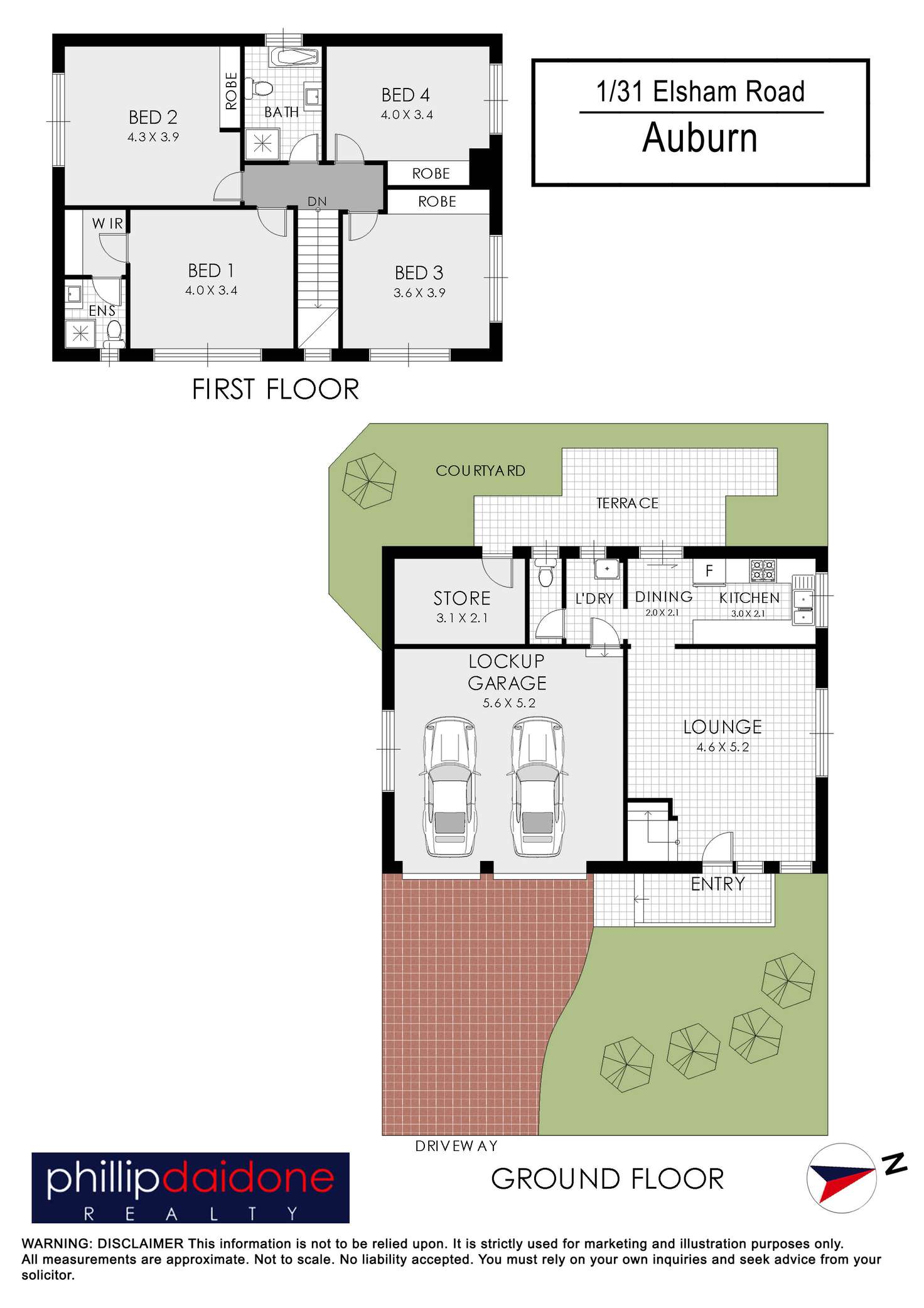 Floorplan of Homely semiDetached listing, 1/31-33 Elsham Road, Auburn NSW 2144
