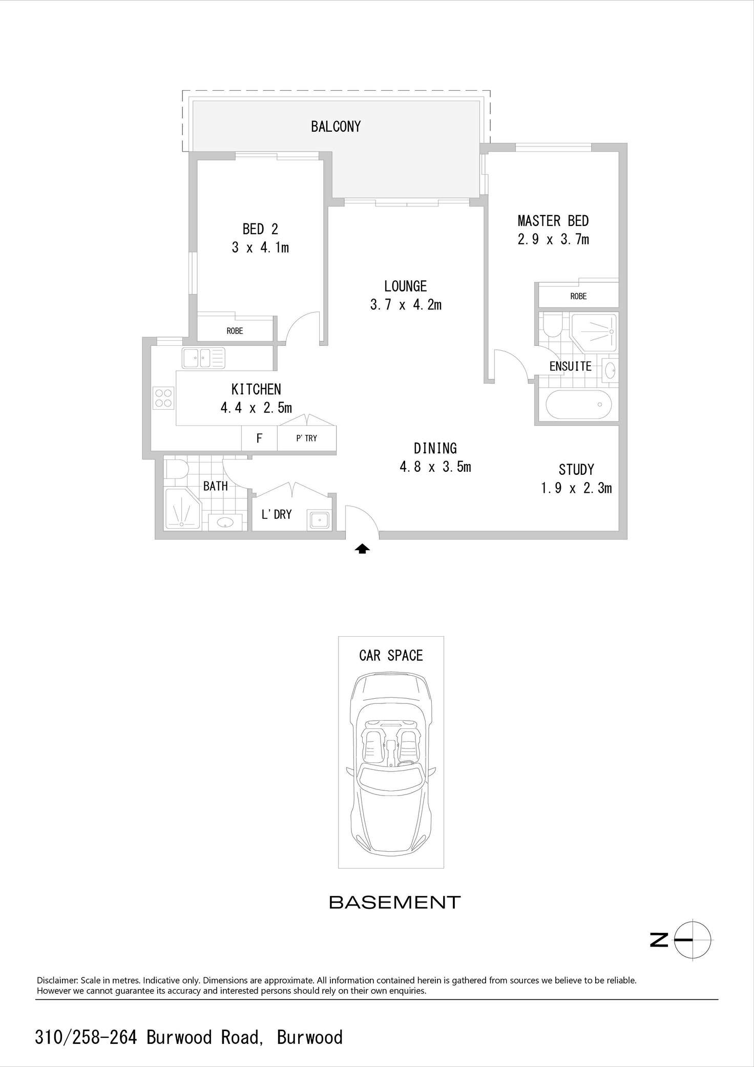Floorplan of Homely apartment listing, 310/258-264 Burwood Road, Burwood NSW 2134