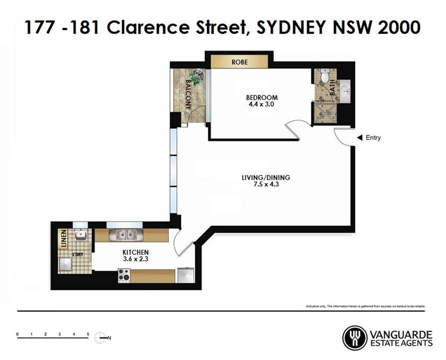 Floorplan of Homely apartment listing, 181 Clarence Street, Sydney NSW 2000