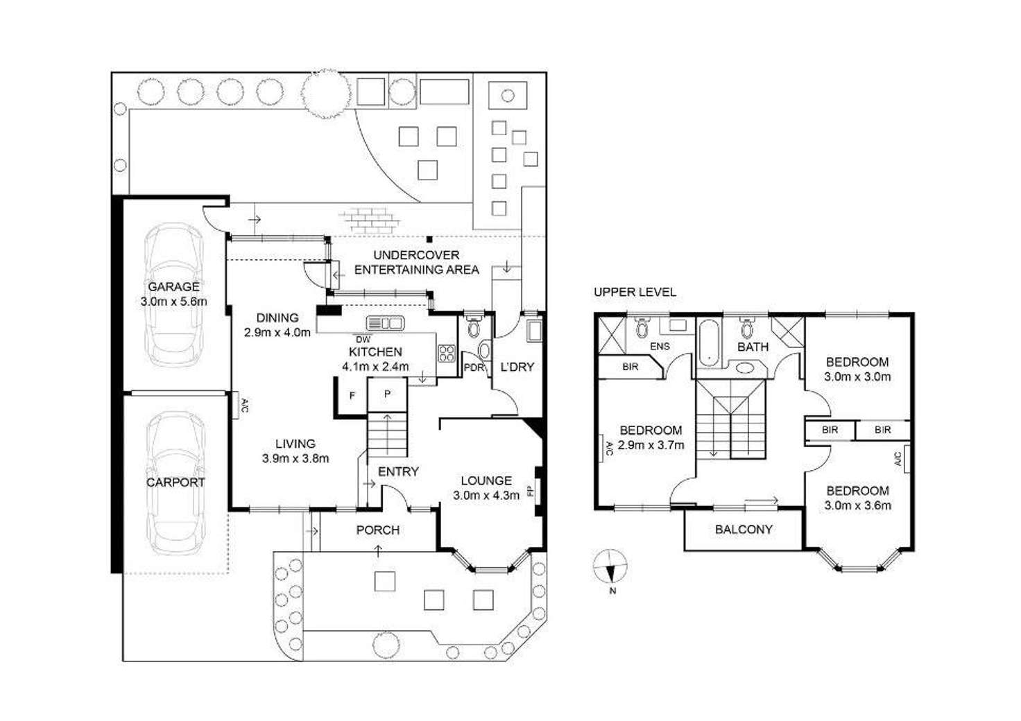 Floorplan of Homely townhouse listing, 2/33 Woodlands Avenue, Kew East VIC 3102