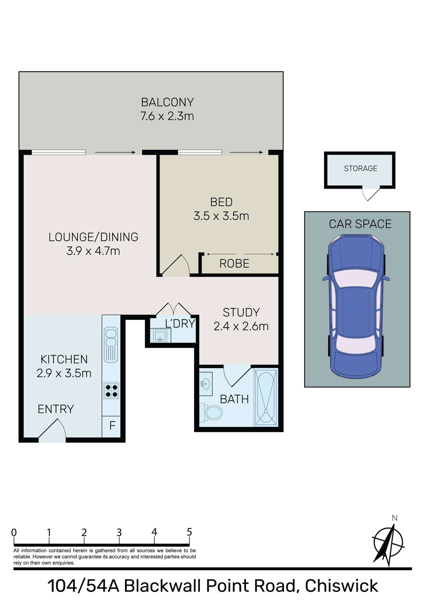 Floorplan of Homely apartment listing, 104/54a Blackwall Point Road, Chiswick NSW 2046