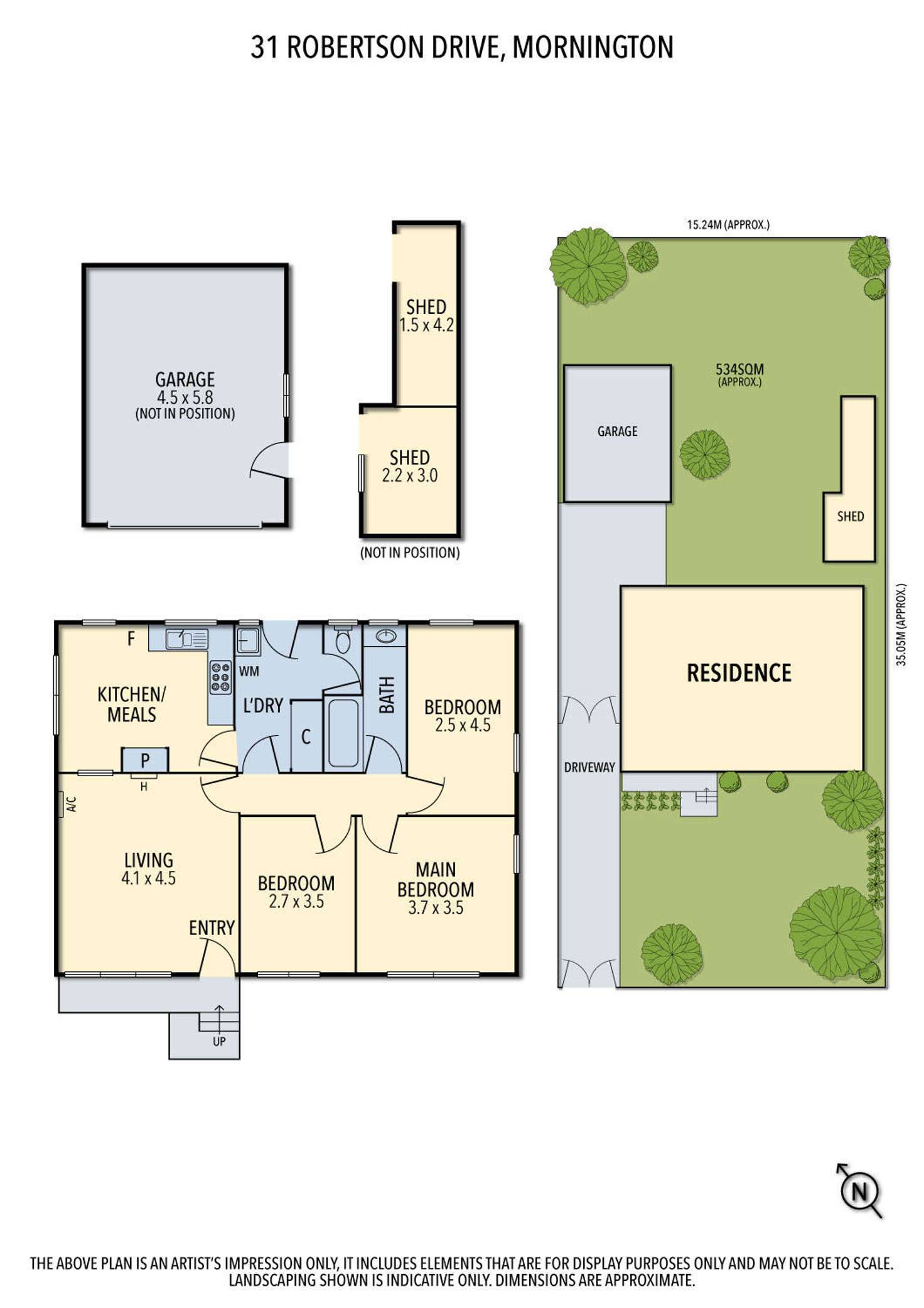 Floorplan of Homely house listing, 31 Robertson Drive, Mornington VIC 3931