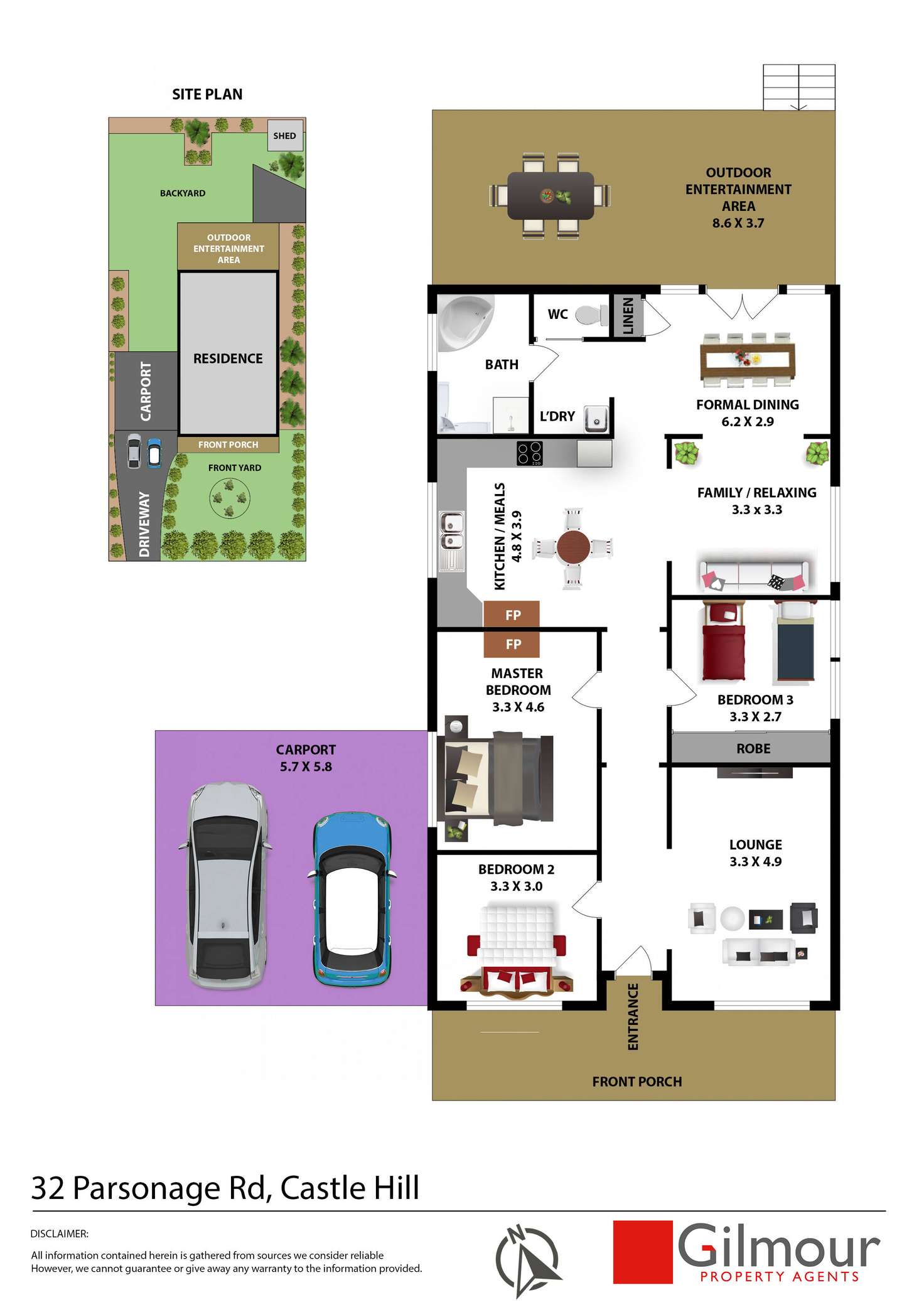 Floorplan of Homely house listing, 32 Parsonage Road, Castle Hill NSW 2154